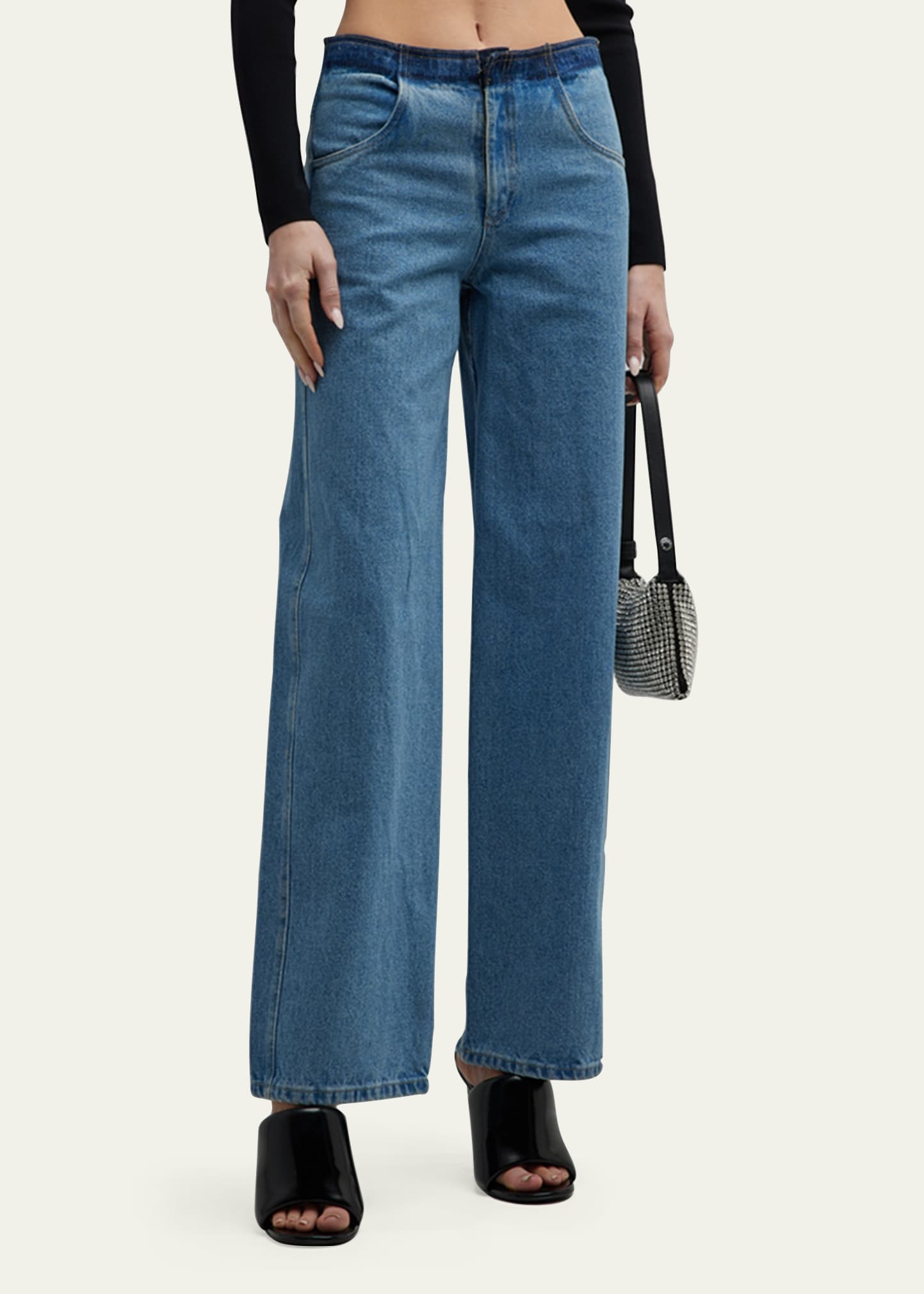 Deconstructed Denim Straight-Leg Jeans - 4