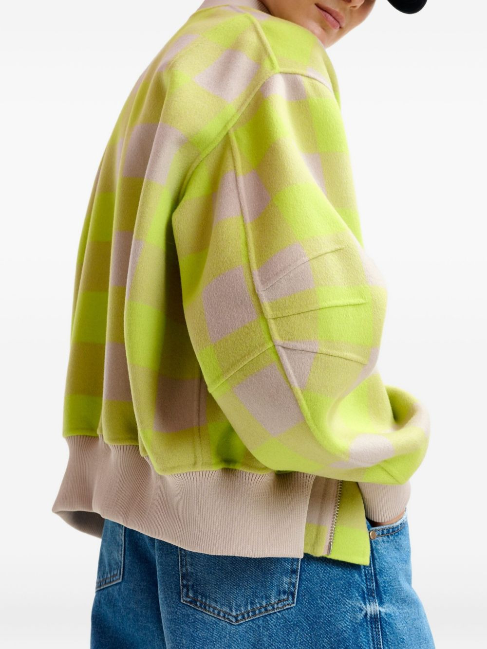 check-pattern cardigan - 4