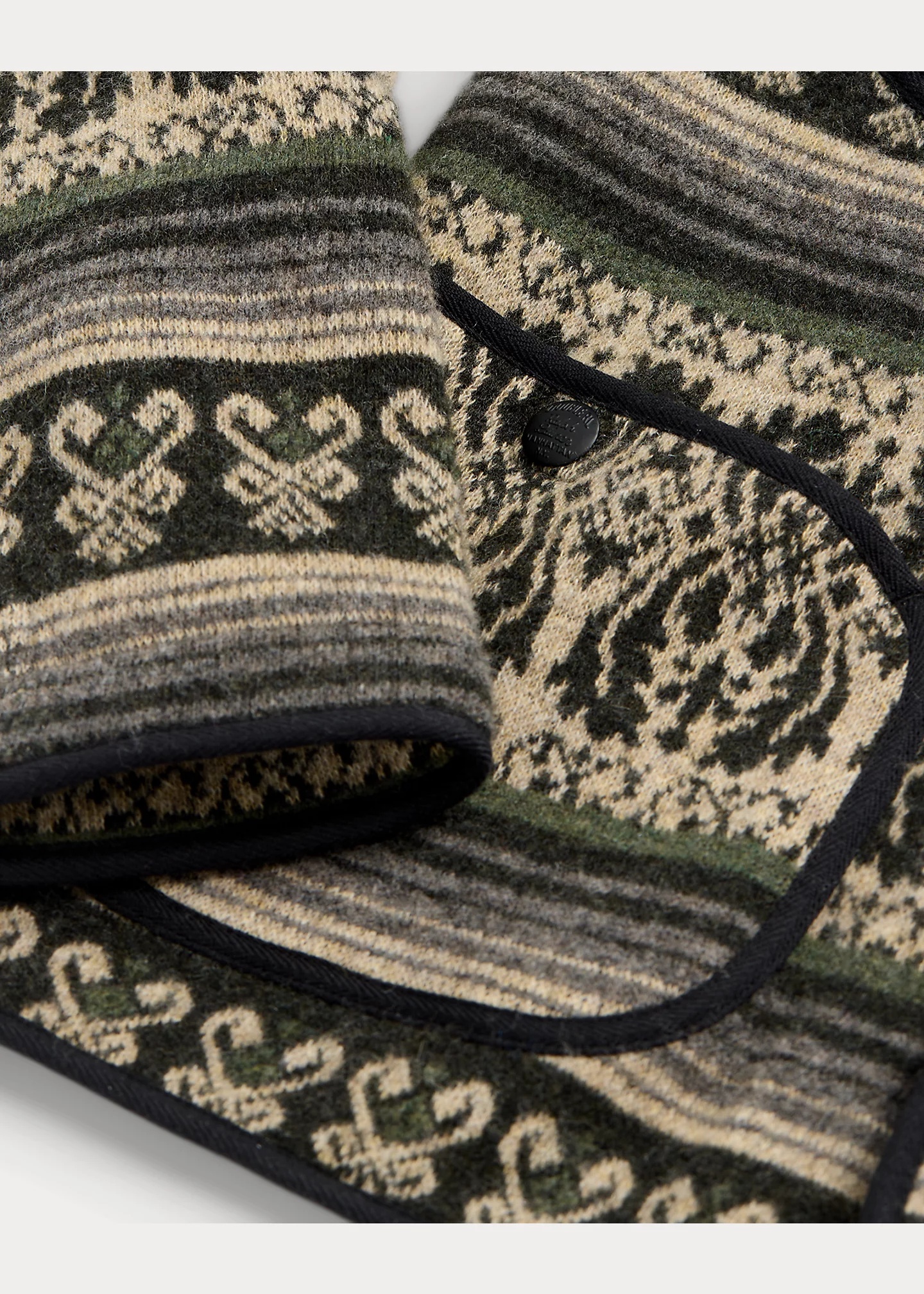 Wool-Cashmere Jacquard Sweater Jacket - 5