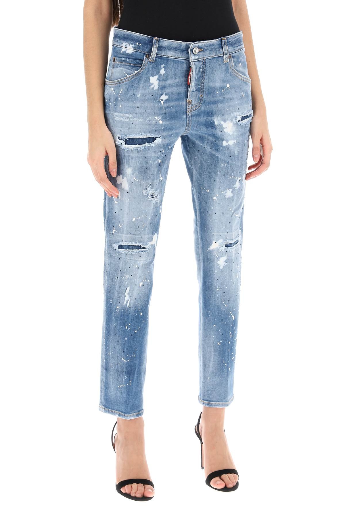 Dsquared2 Cool Girl Jeans In Medium Ice Spots Wash Women - 2