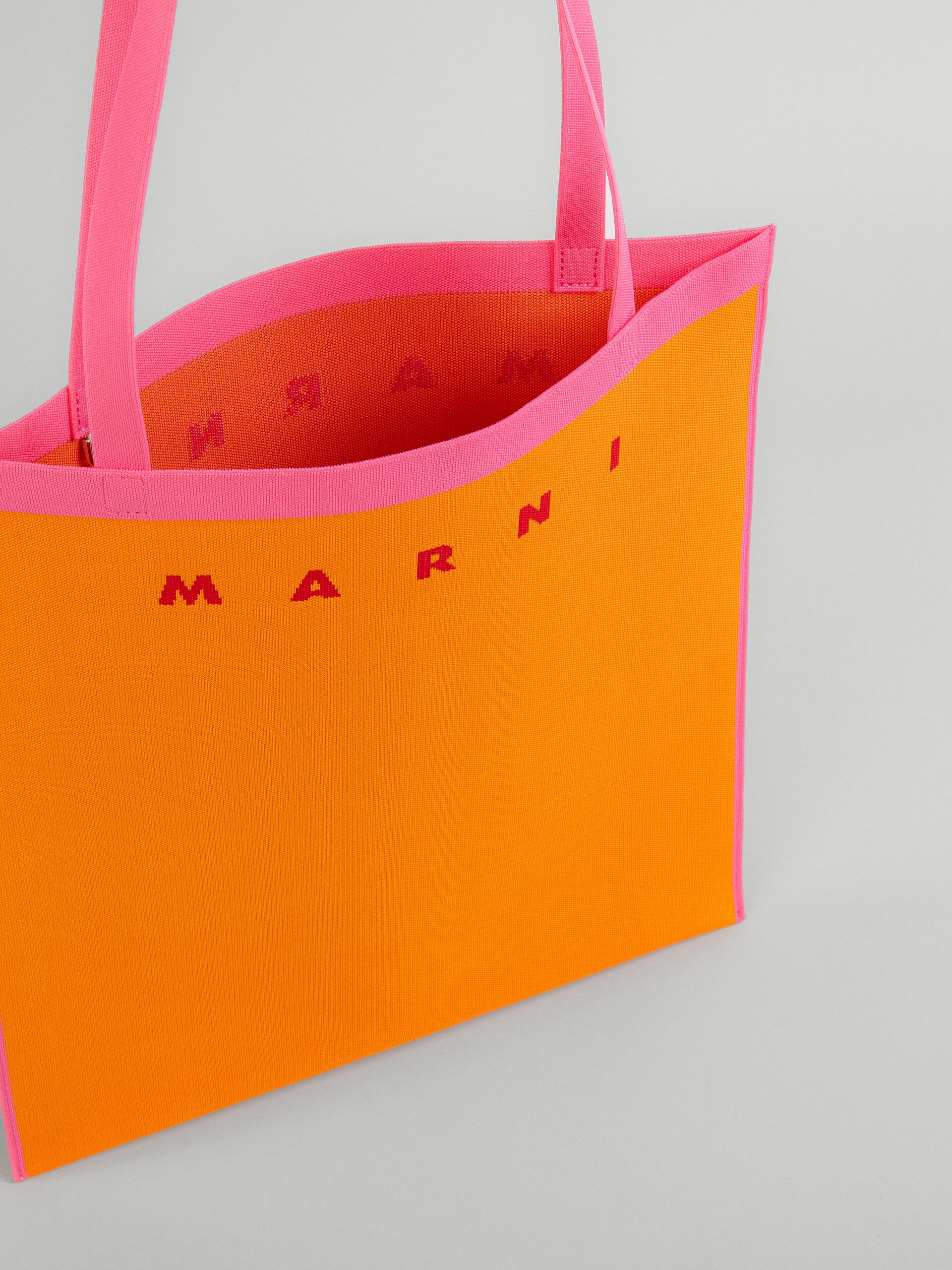 ORANGE AND PINK JACQUARD BAG - 2