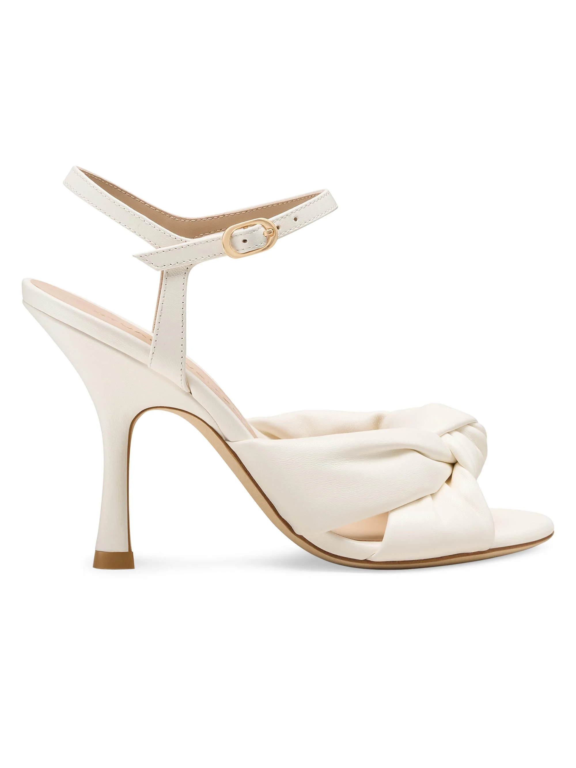 Women's Soplaya 100MM Leather Sandals - Cream - 1