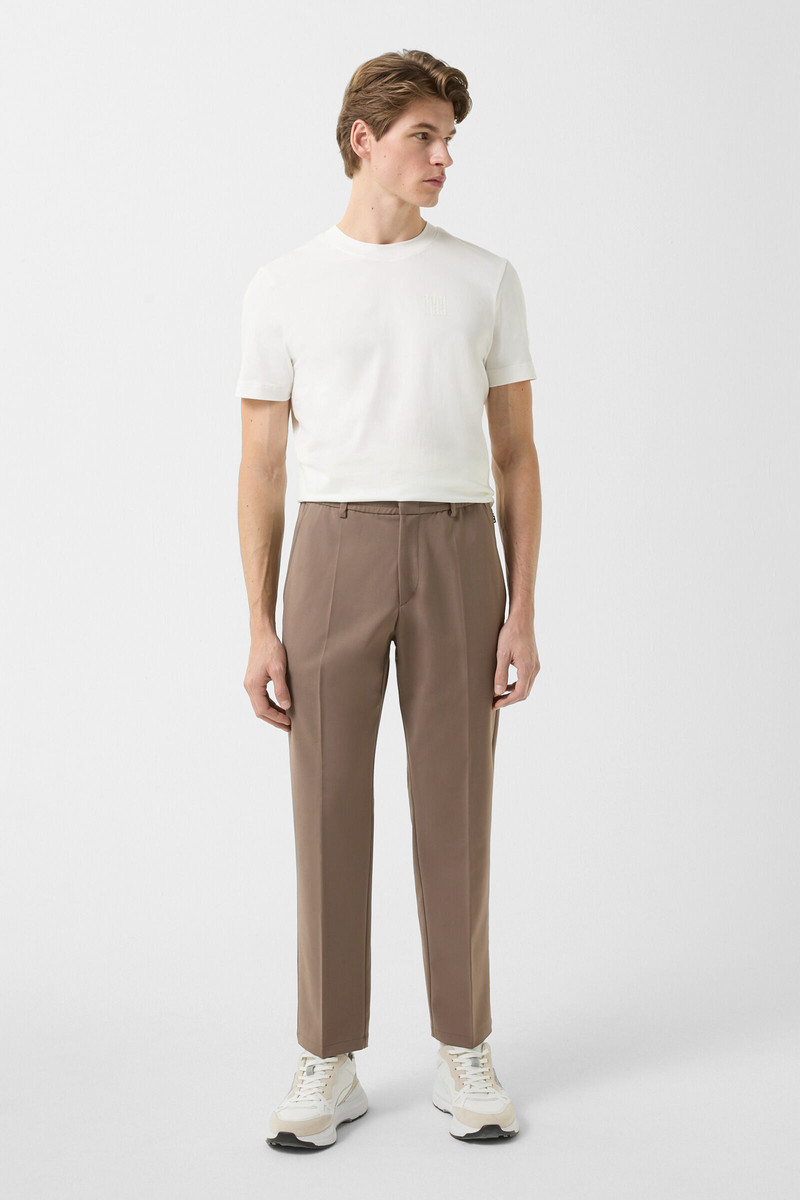 BOGNER Pleated trousers Marcus in Mud outlook