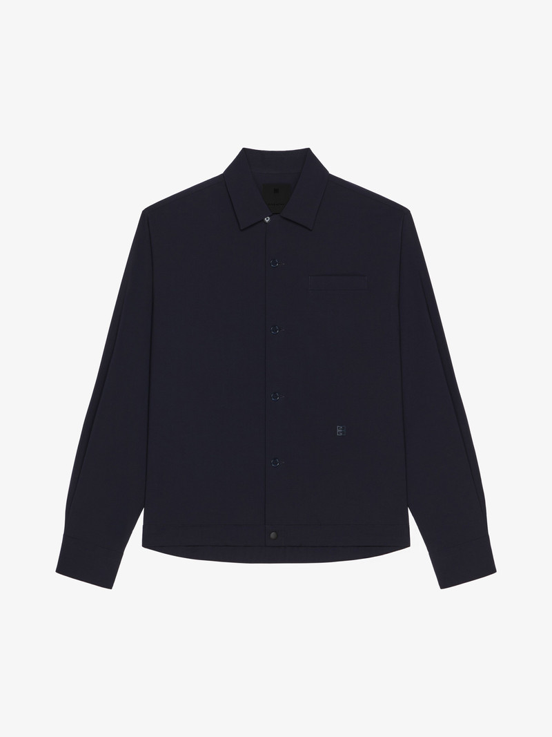 OVERSHIRT IN WOOL POPLIN WITH 4G DETAIL - 1