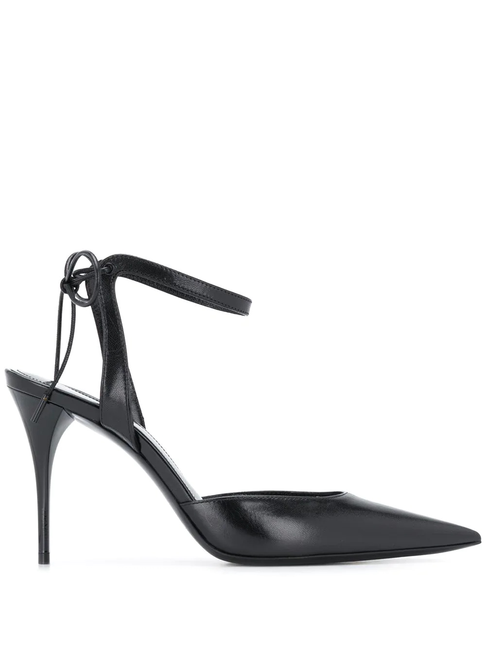 pointed toe ankle strap pumps - 1