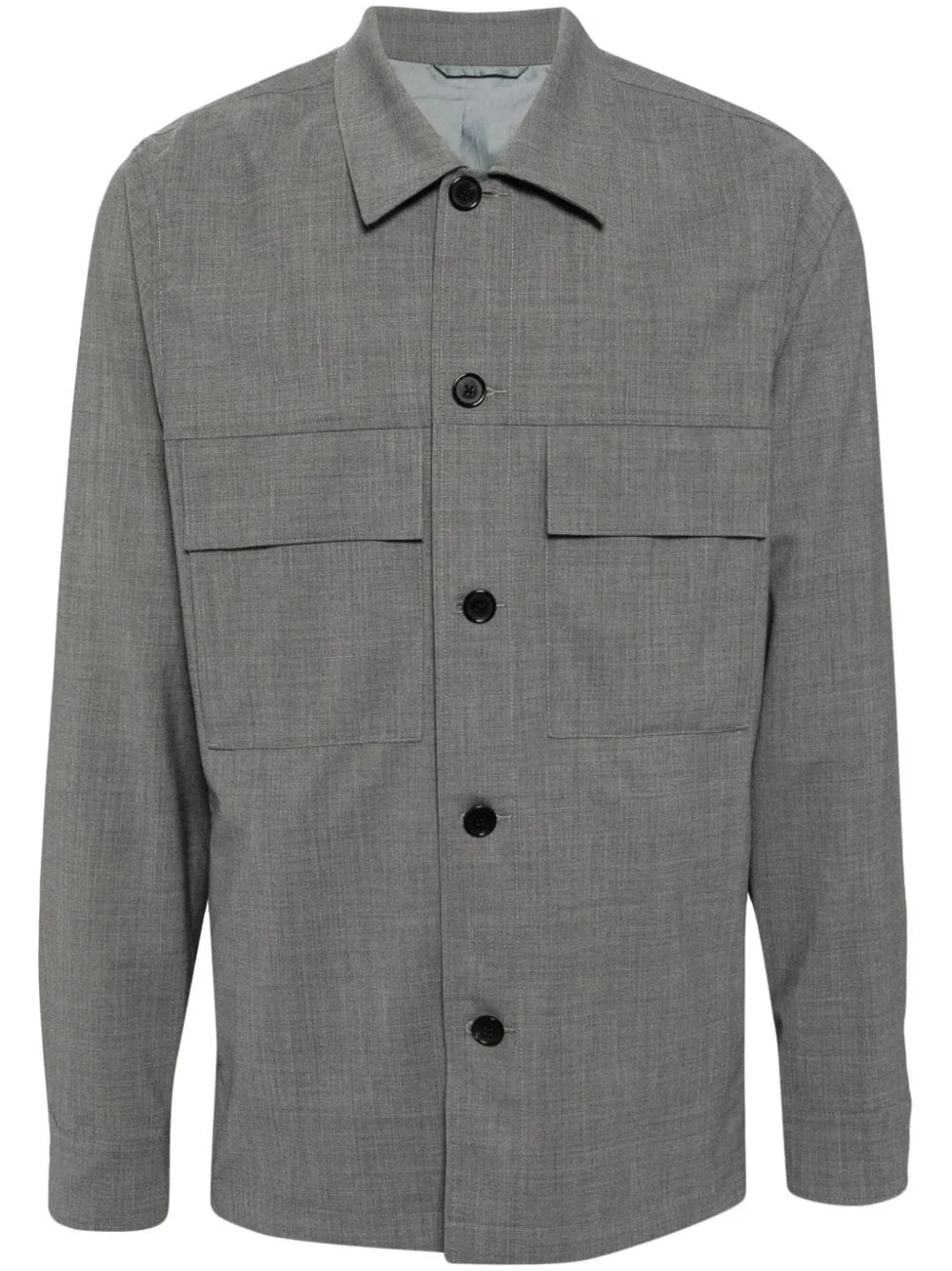 long-sleeves wool shirt - 1