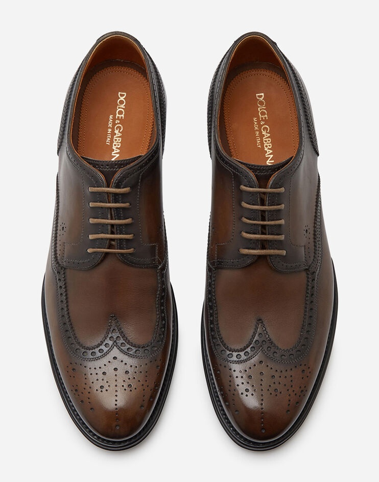 Brogue derby in giotto paint calfskin - 4