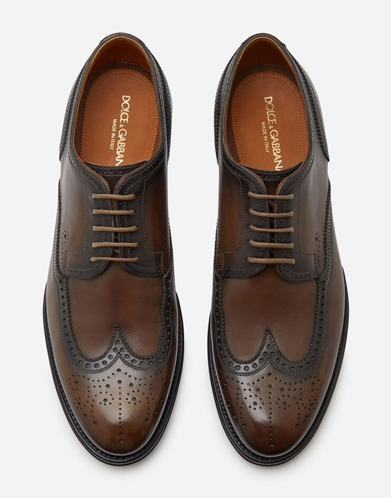 Brogue derby in giotto paint calfskin 4