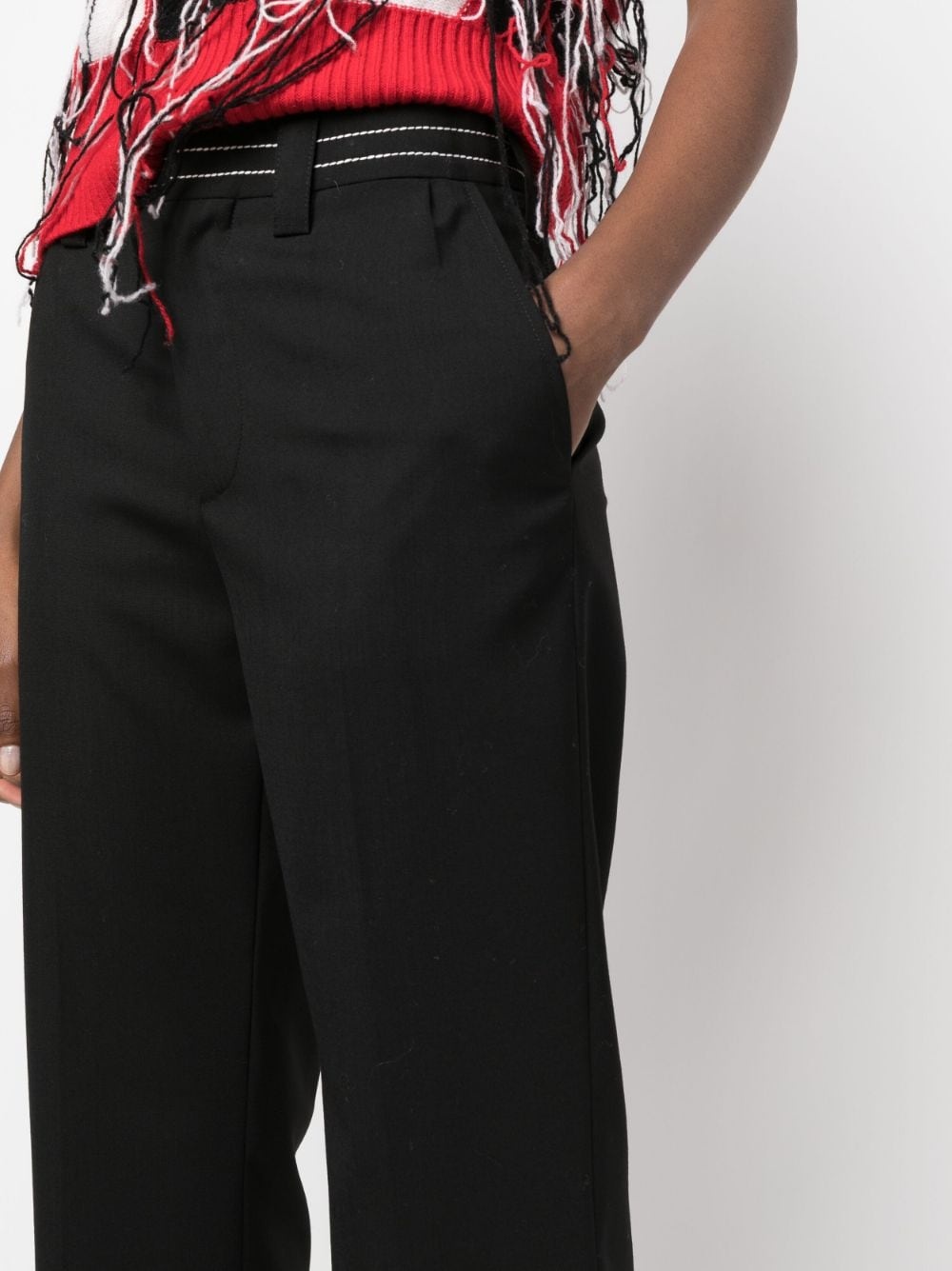 straight-leg tailored trousers - 5