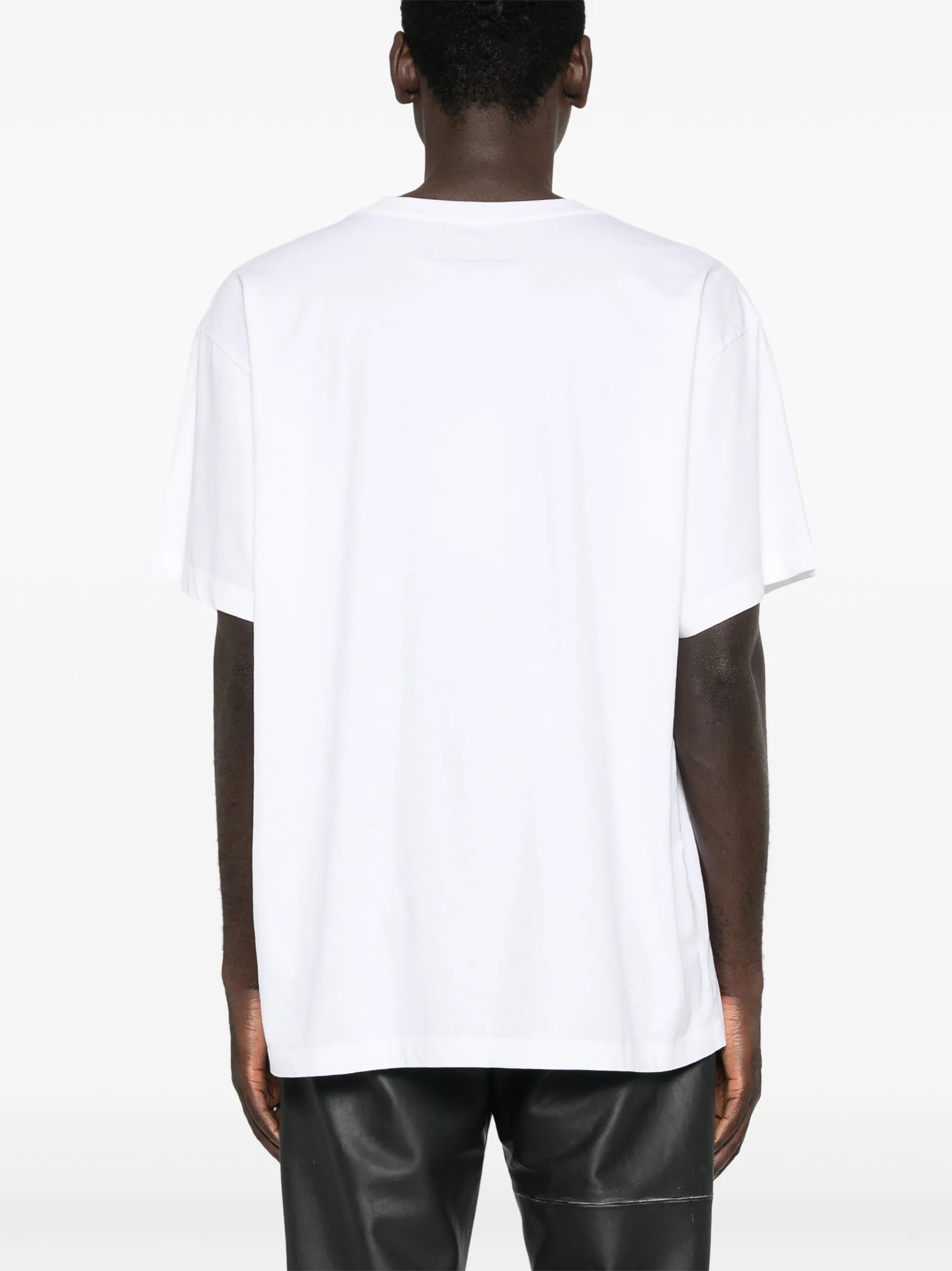 Numbers Motif-patch Cotton T-shirt - 4