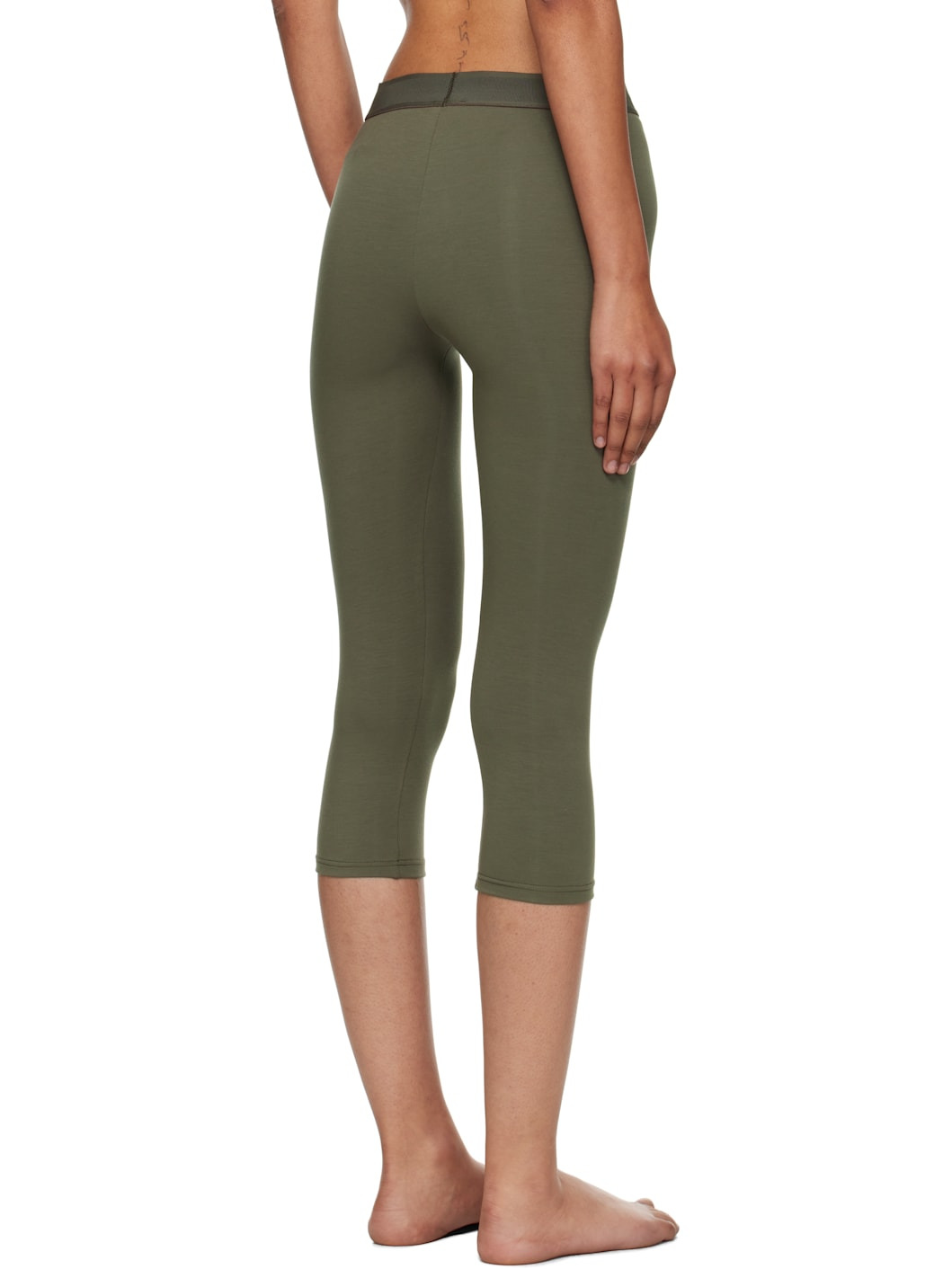 Khaki Modal Yoga Leggings - 3