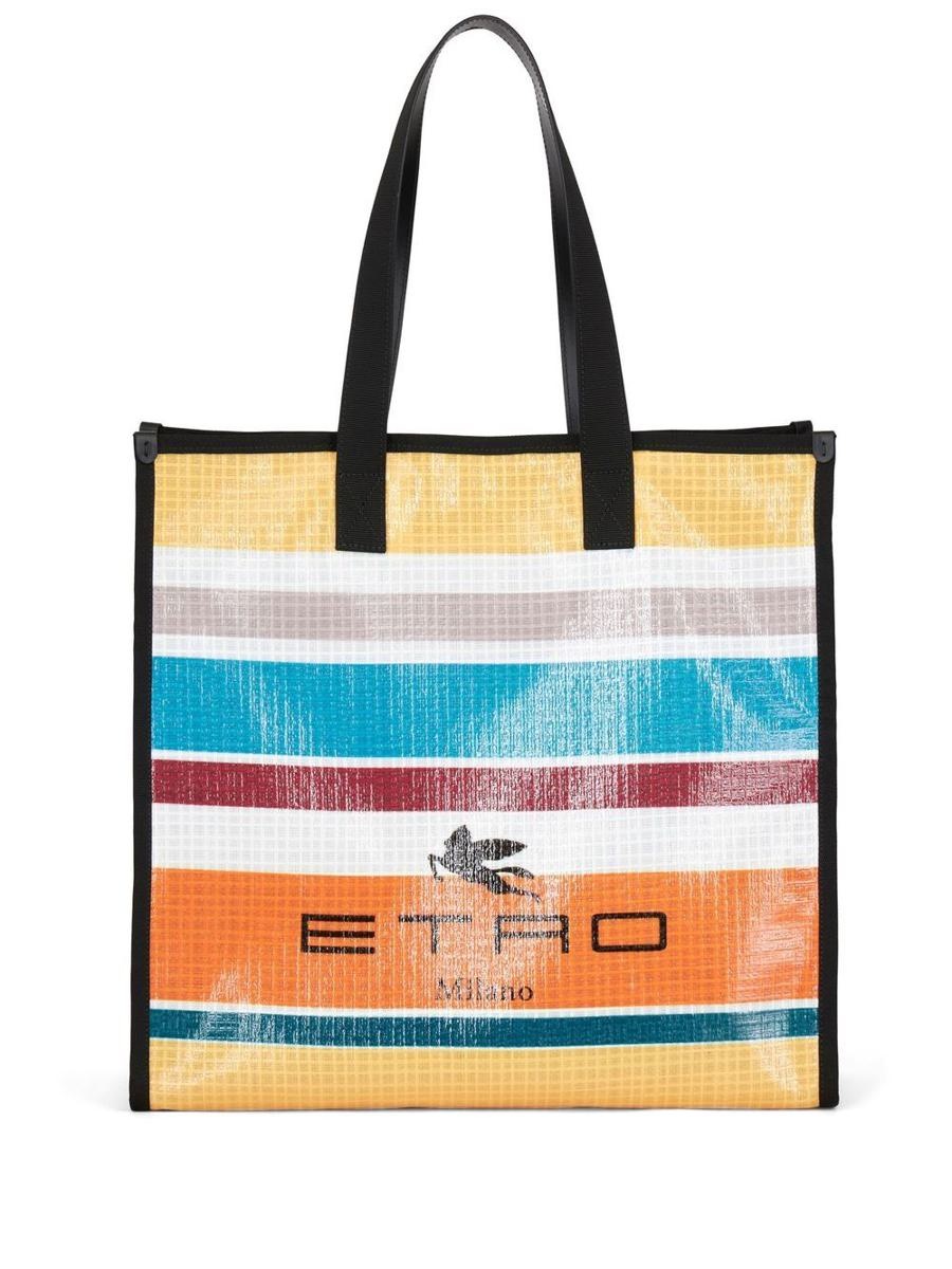 ETRO NYLON STRIPED TOTE BAG - 1