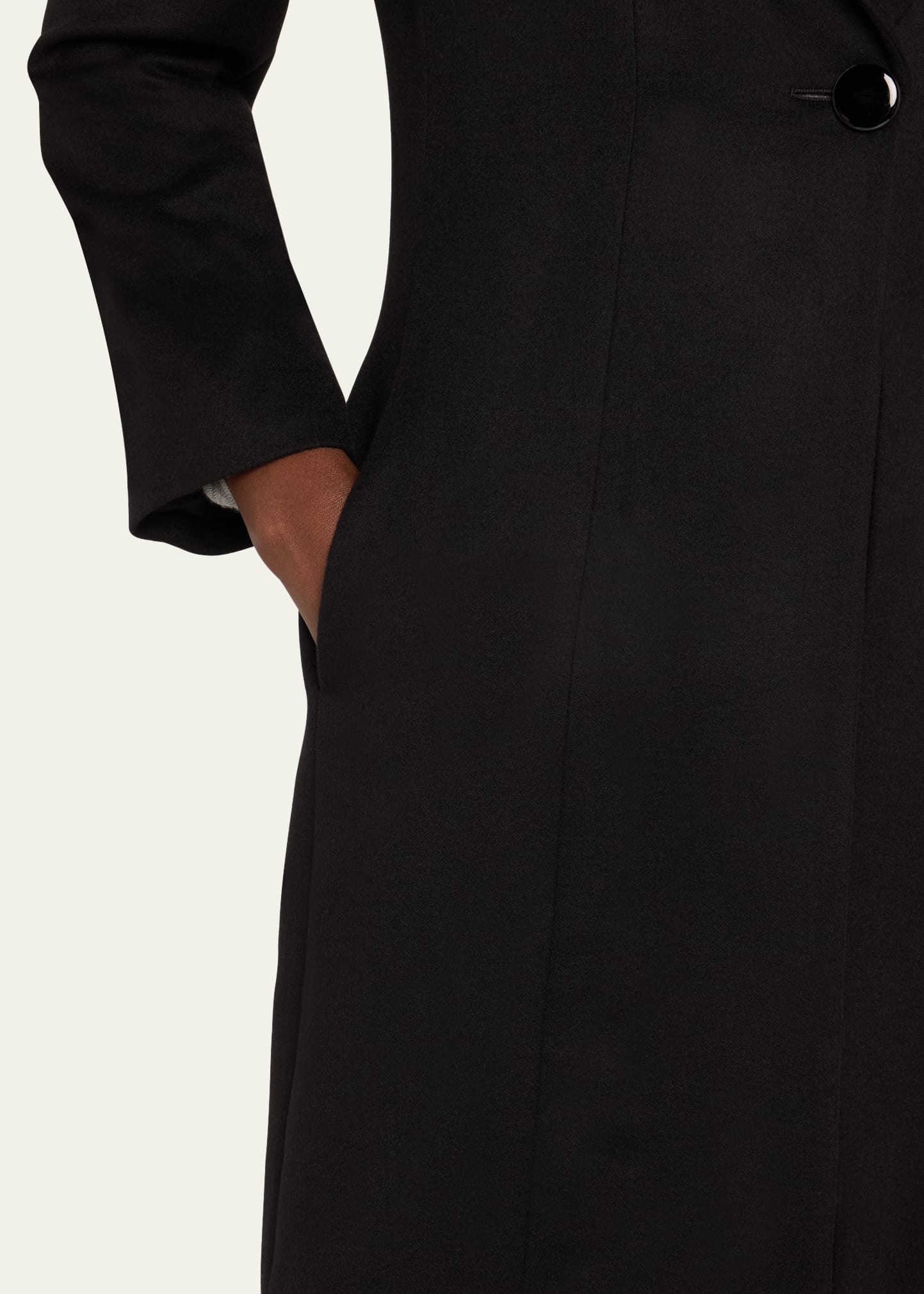 Essentials Cashmere One Button Coat - 5
