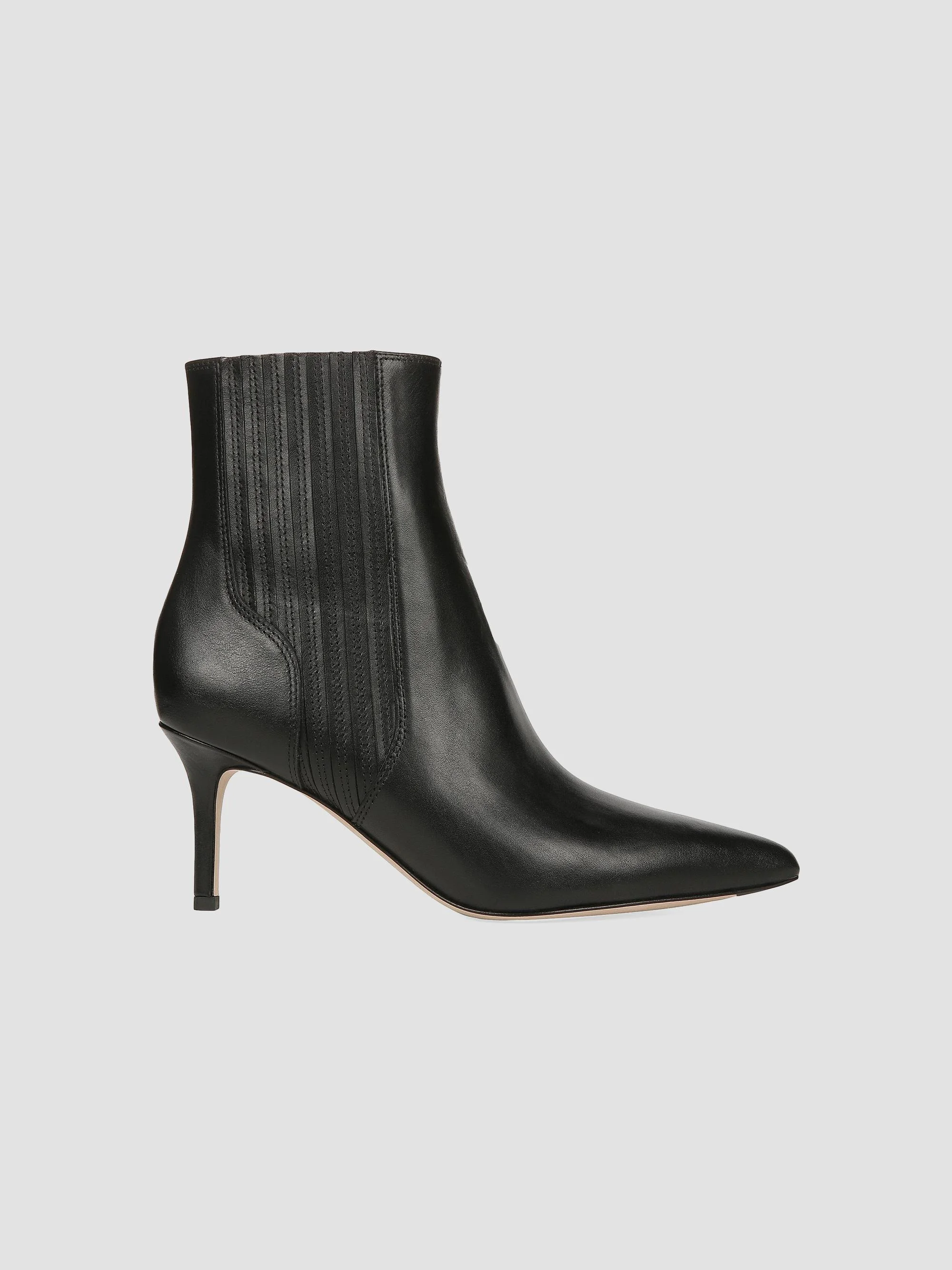 Women's Lisa 70MM Leather Ankle Boots - Black - 1