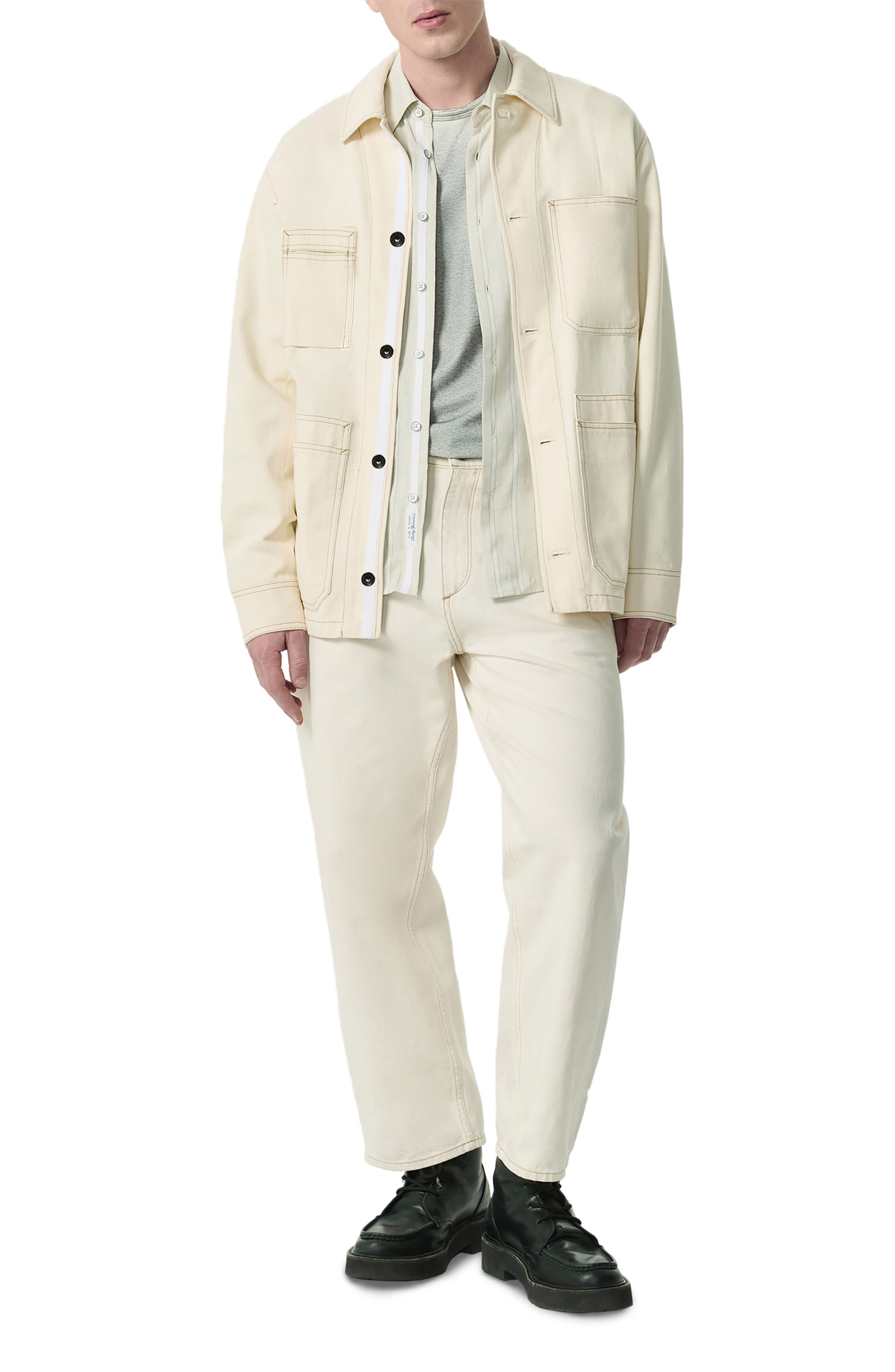 rag & bone Graham Denim Chore Jacket in Ecru at Nordstrom - 6