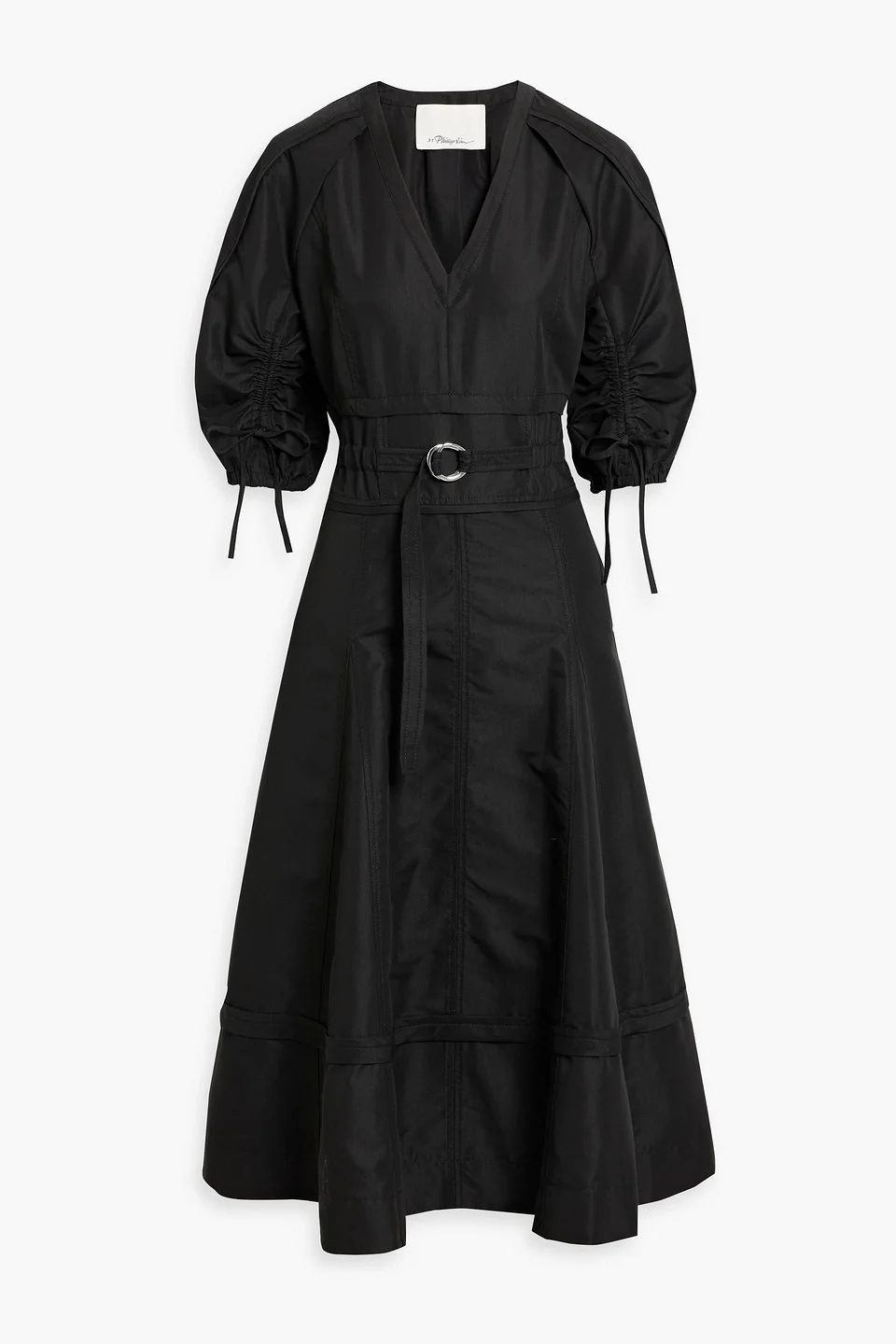 Cotton-blend ottoman midi dress - 1