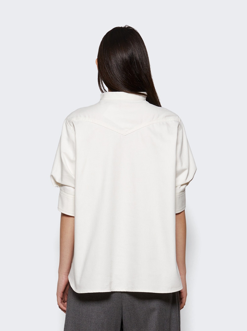 Denim X Knit Pullover Off White - 4