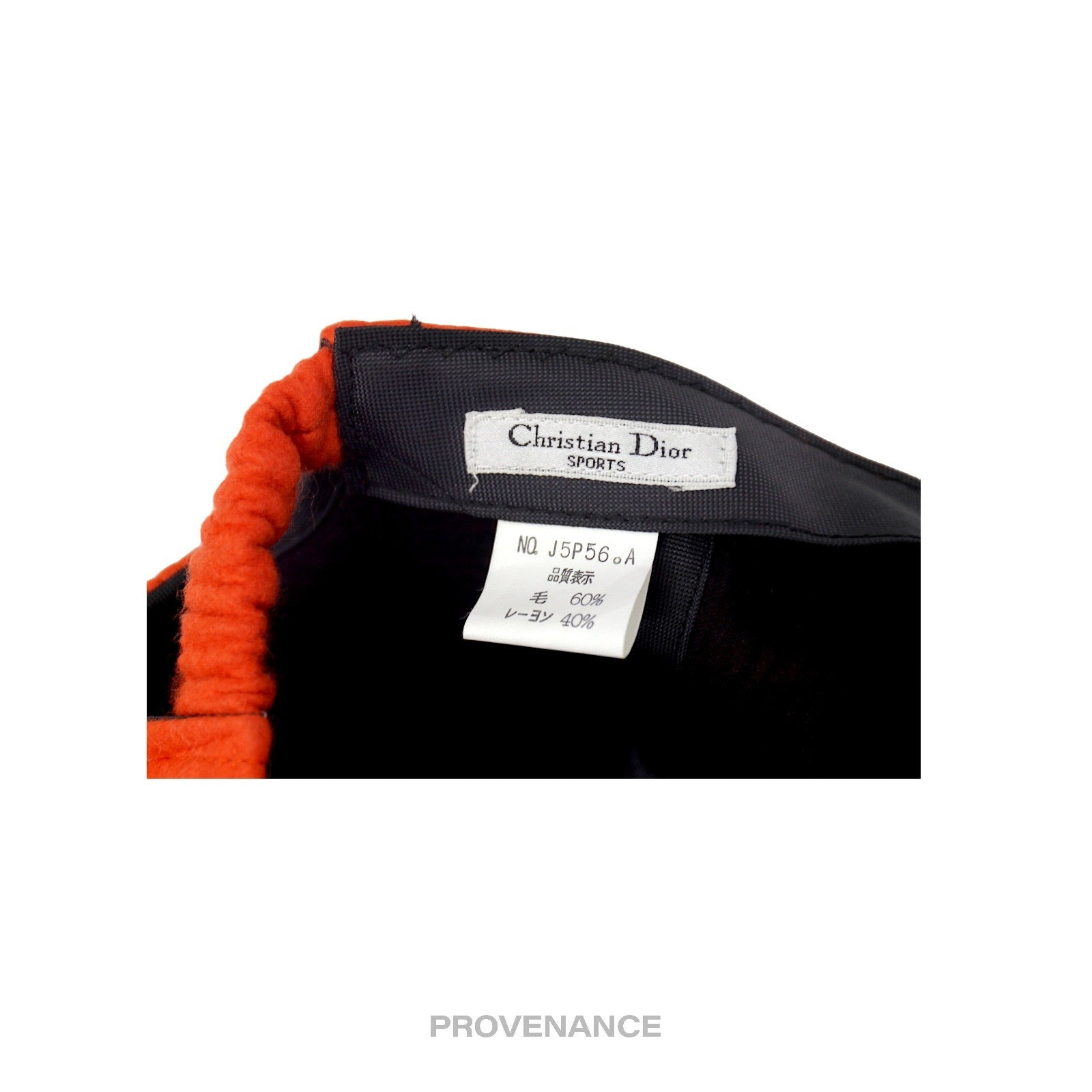 Christian Dior CD Wool Blend Cap Hat - Orange - 8