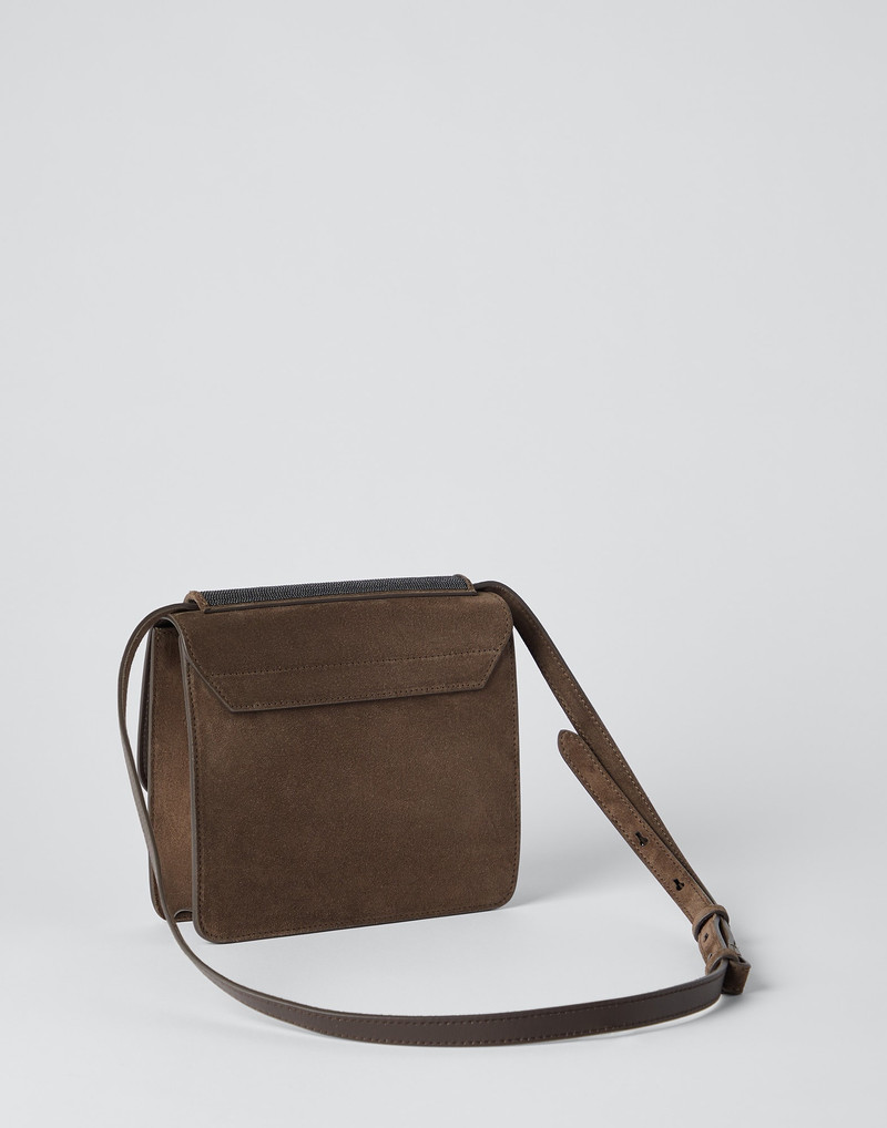 Brunello Cucinelli Suede bag with precious insert outlook