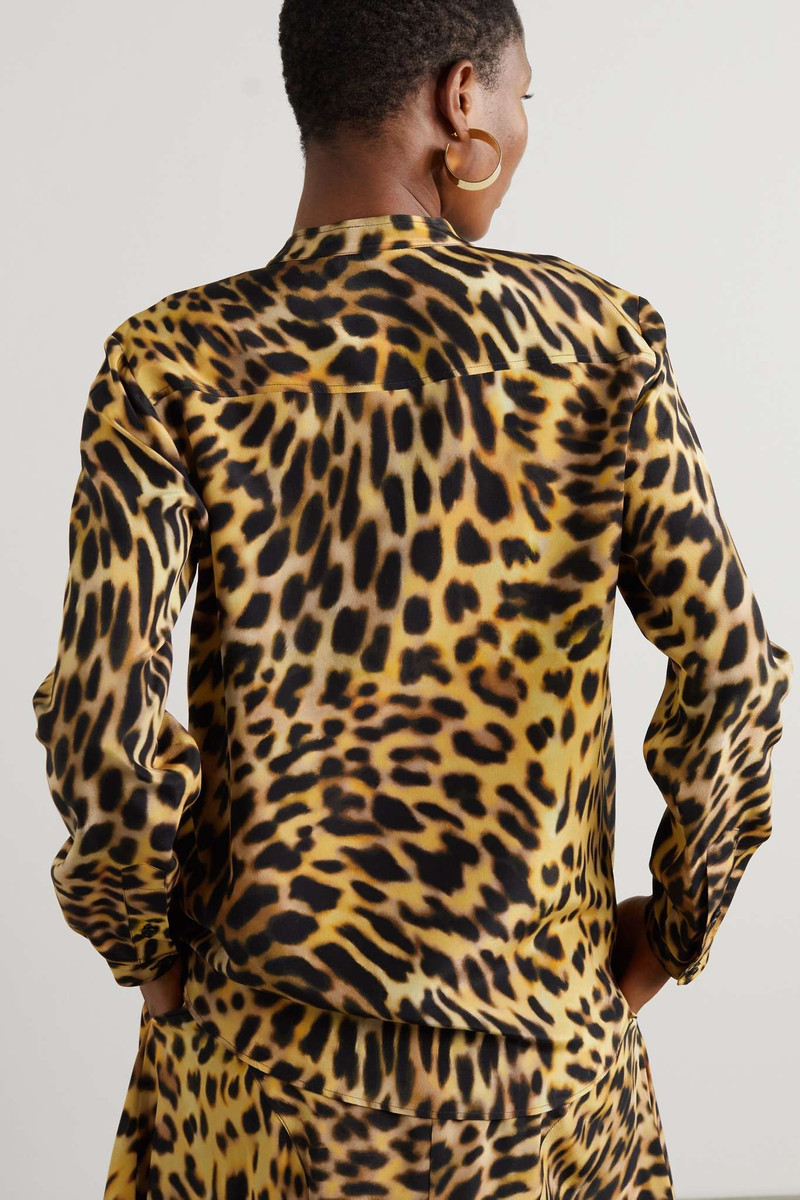Leopard-print silk crepe de chine shirt 3