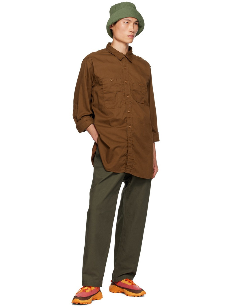 Engineered Garments Brown Elbow Patch Shirt outlook