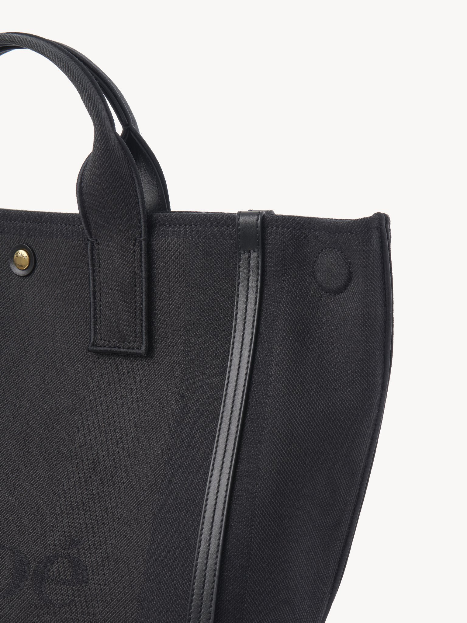 CHLOÉ CARRY TOTE BAG IN CANVAS - 6