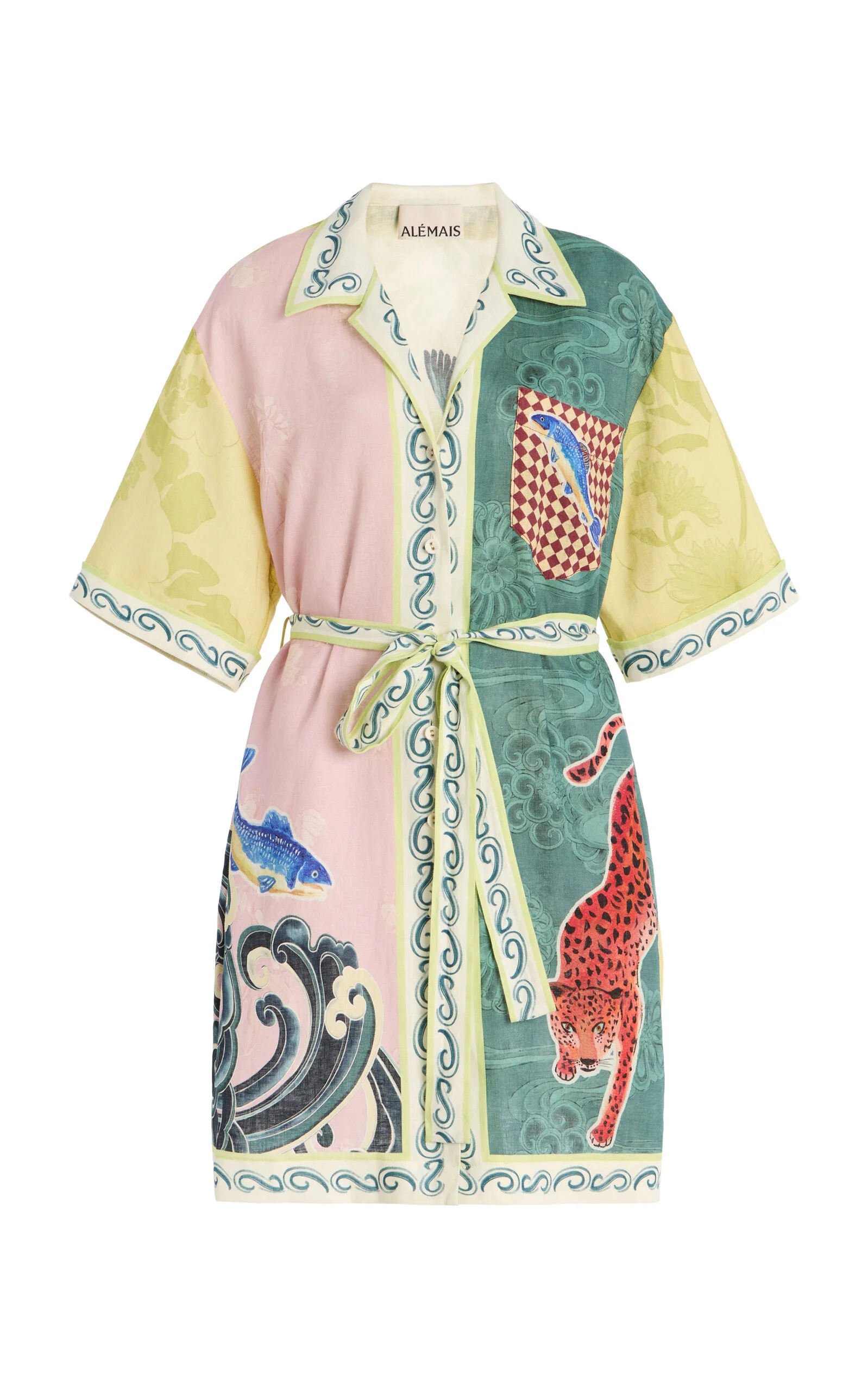 Rochester Linen Mini Shirt Dress multi - 1