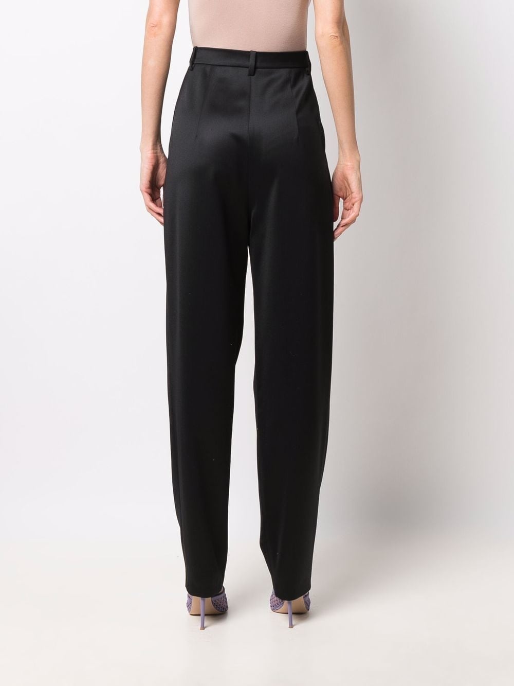 high-waisted oversize tapered trousers - 4