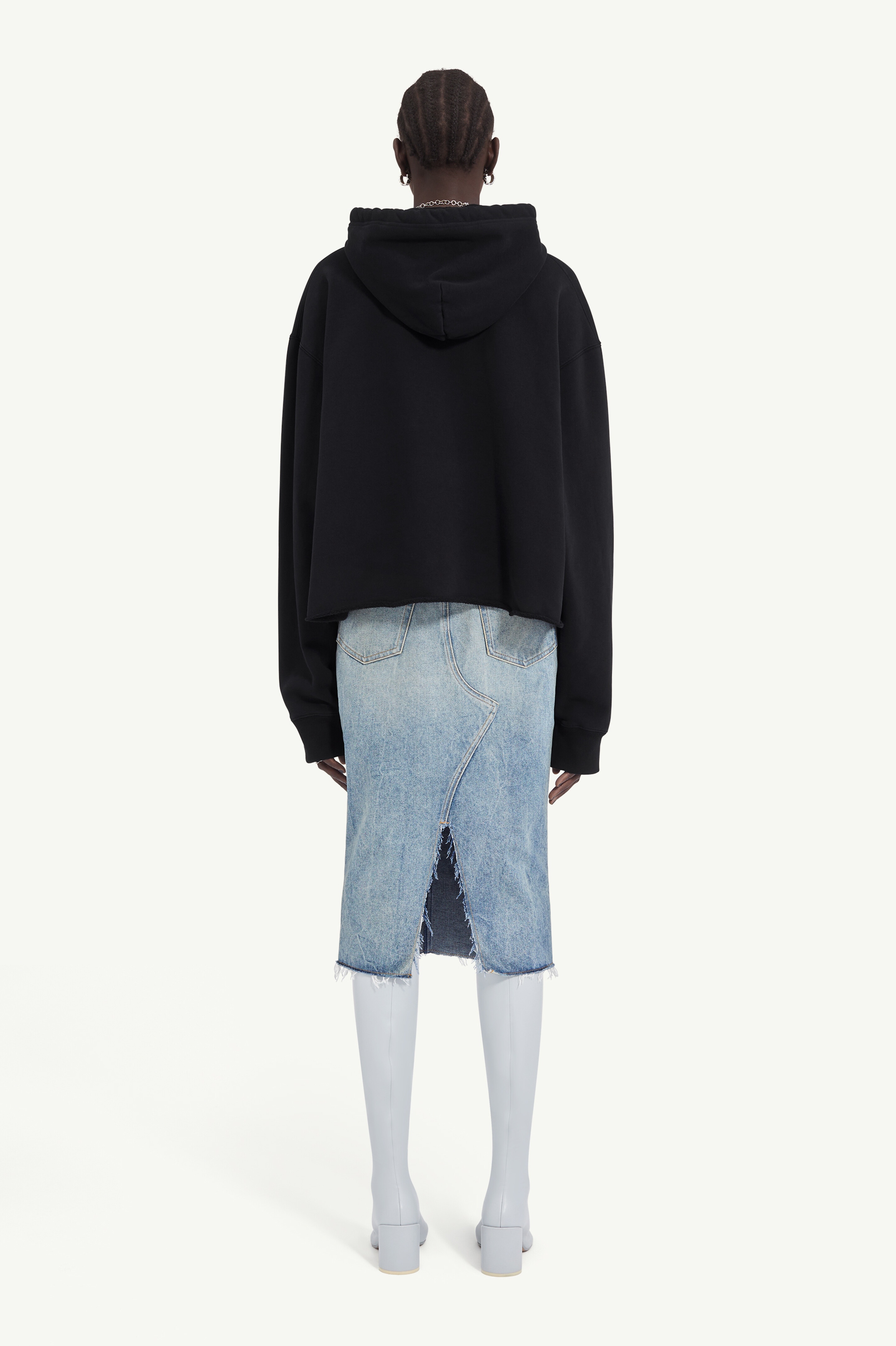 MARIページ MM6 Maison Margiela Print hooded zip sweatshirt | REVERSIBLE