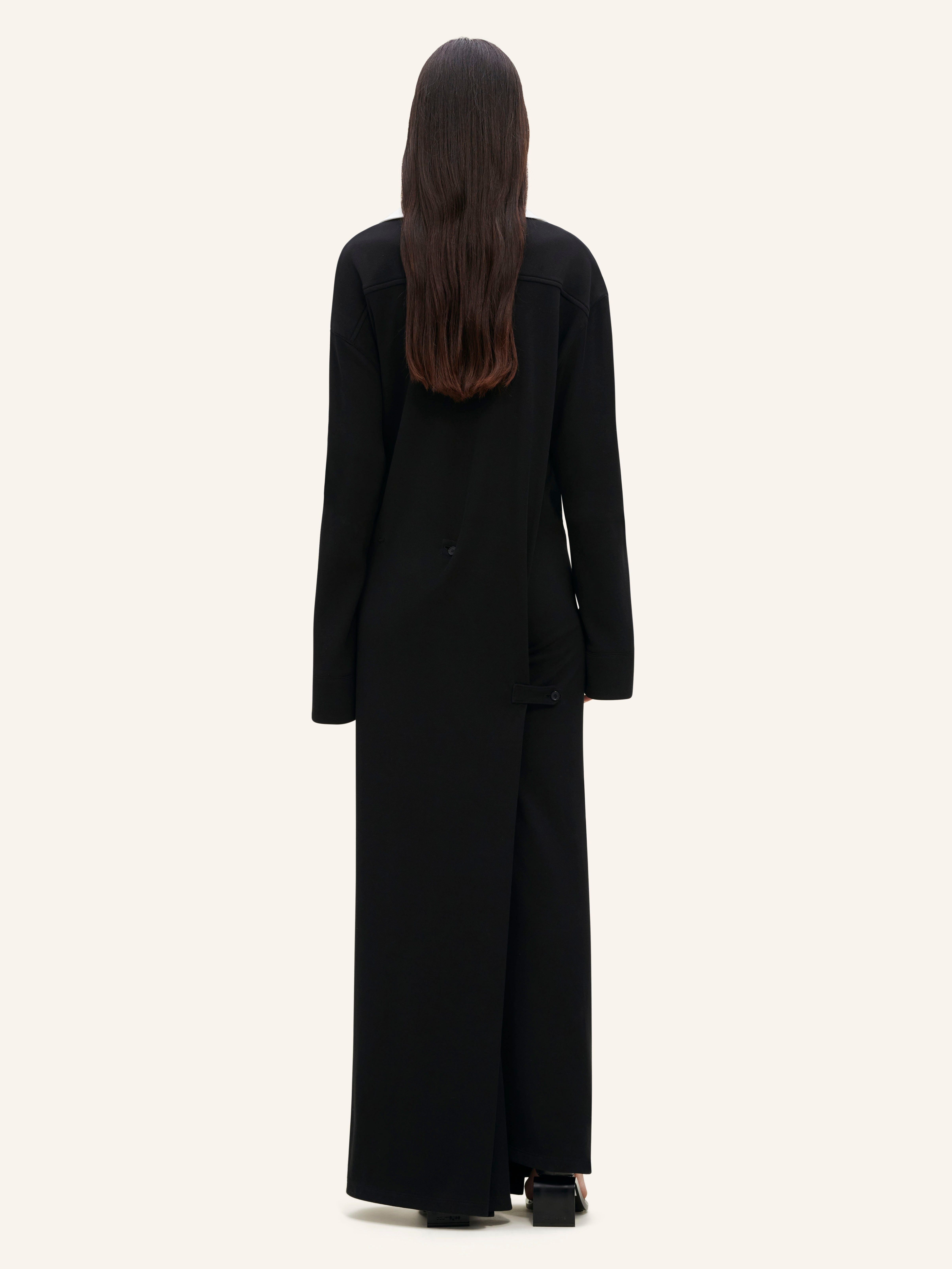 TWIST COTTON POLO LONG DRESS - 4