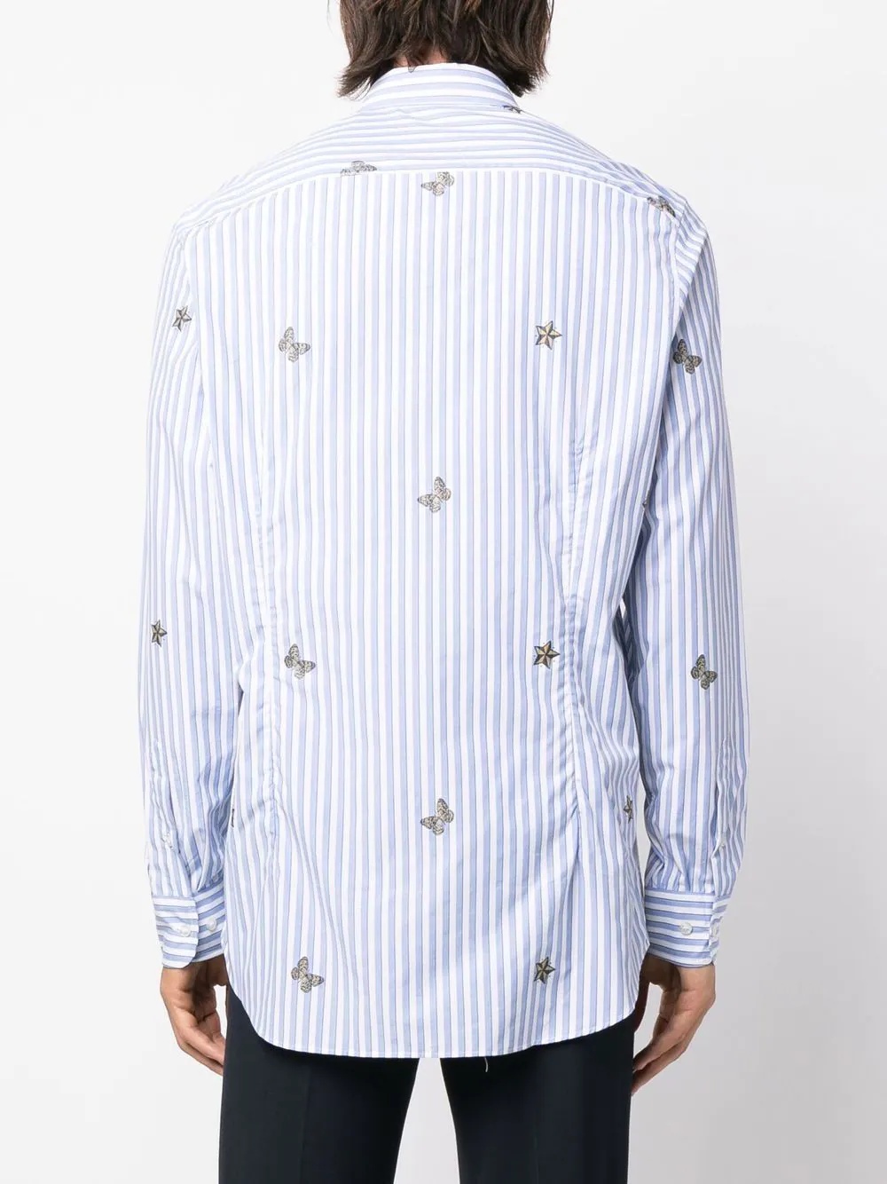 butterfly-print long-sleeve shirt - 4