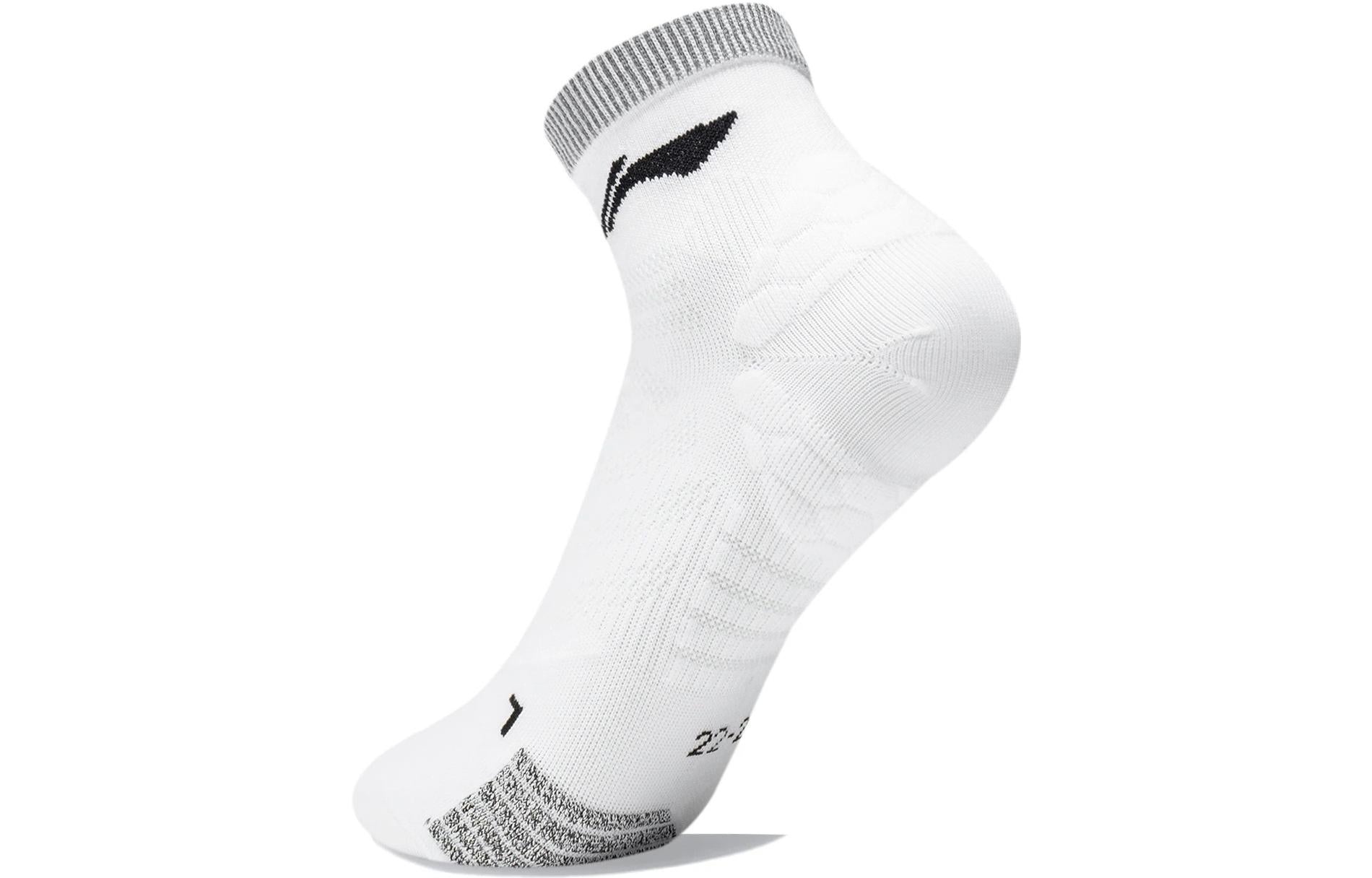 Li-Ning Running Logo Socks 'White Black' AWST007-2 - 2