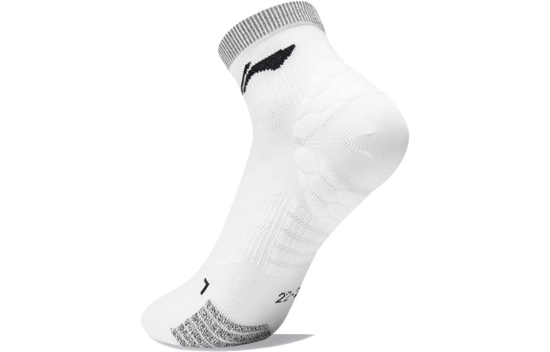 Li-Ning Li-Ning Running Logo Socks 'White Black' AWST007-2 outlook