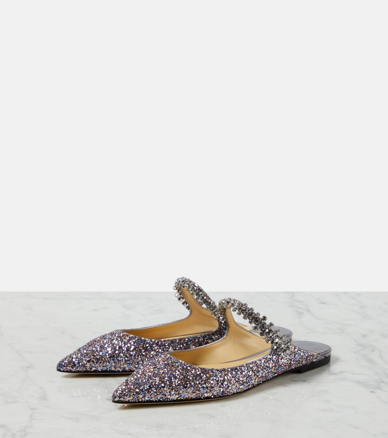Bing embellished leather-trimmed mules 5