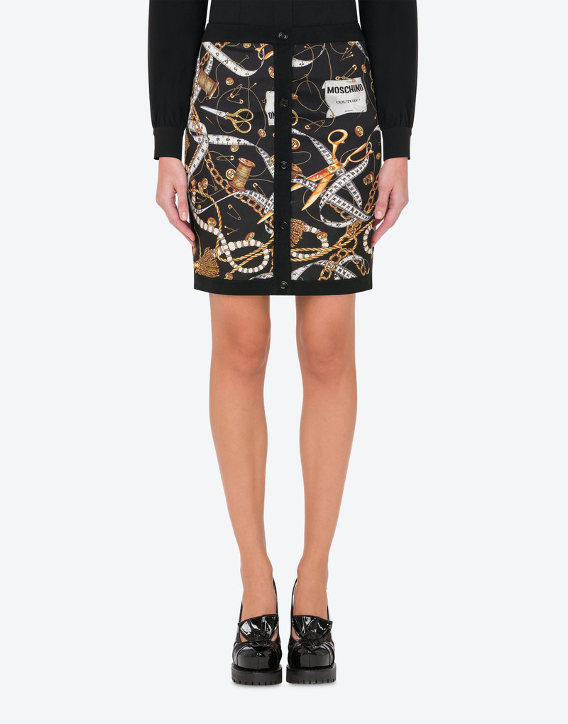 Moschino ALLOVER SARTORIAL WOOL MINISKIRT outlook