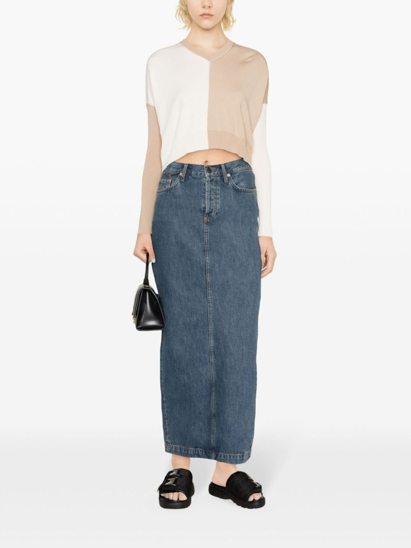 MM6 Maison Margiela colour-block cropped jumper outlook