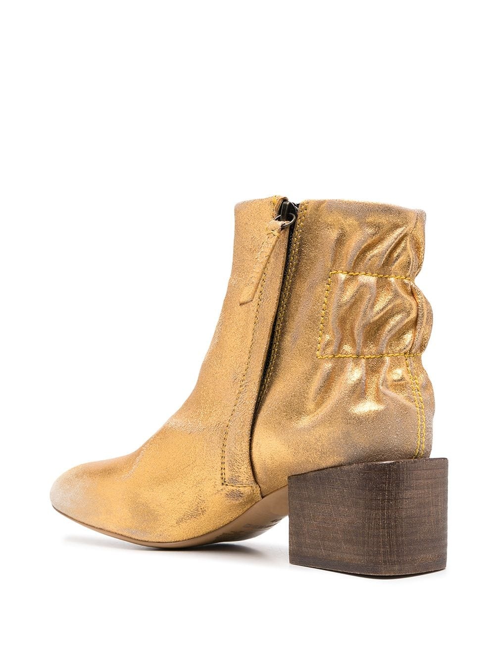 metallic-tone ankle boots - 3