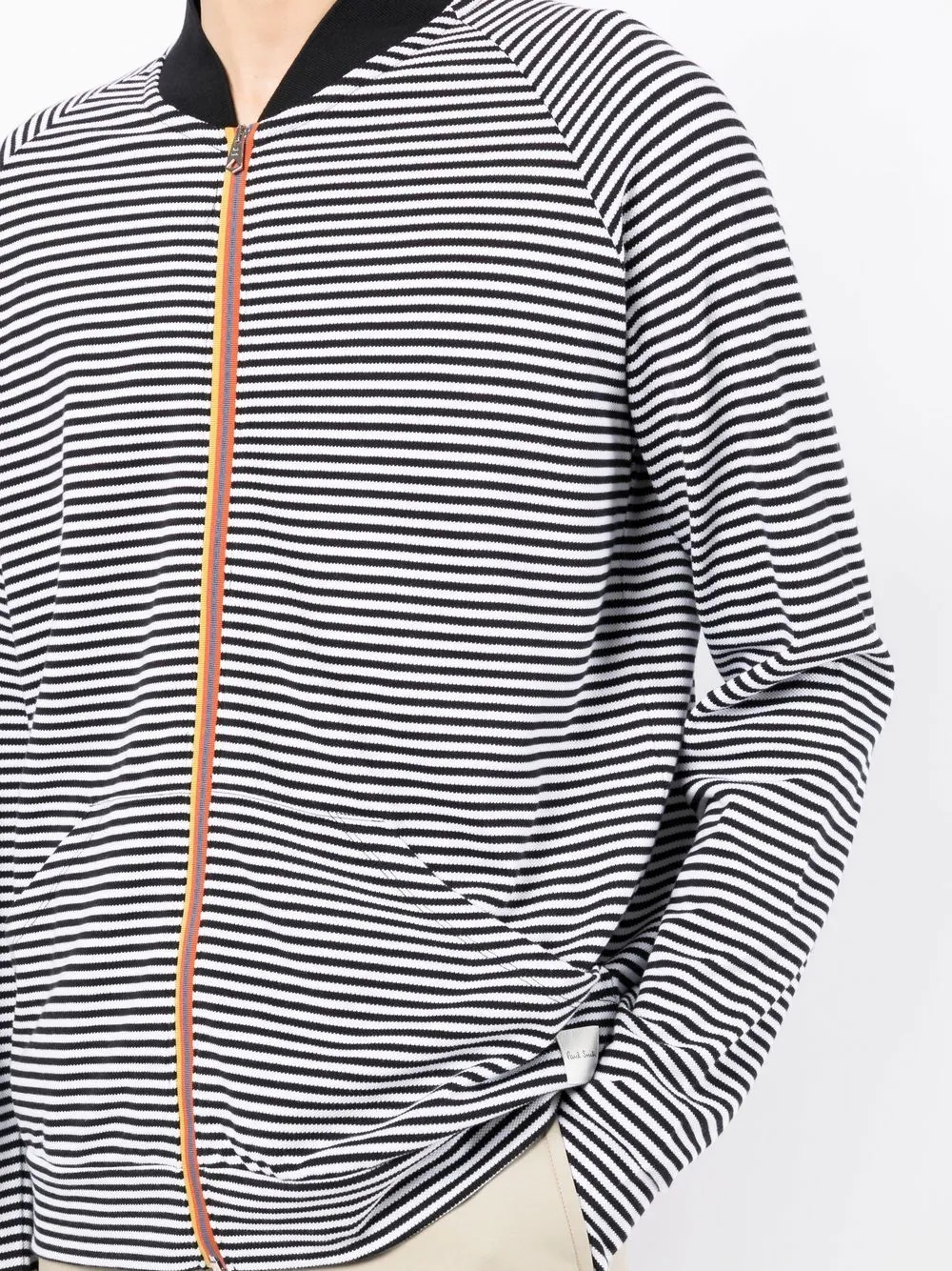 striped zip-up sweatshirt - 5