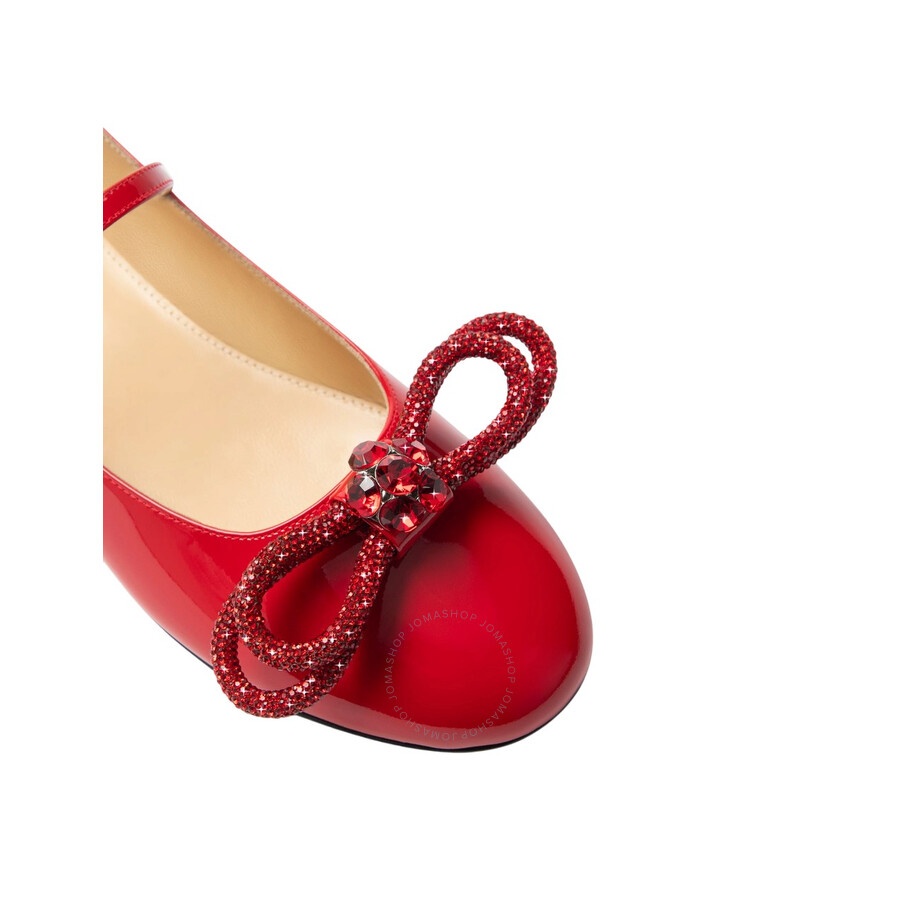 Mach & Mach Patent Bow-Detail Mary Jane Flats - 3