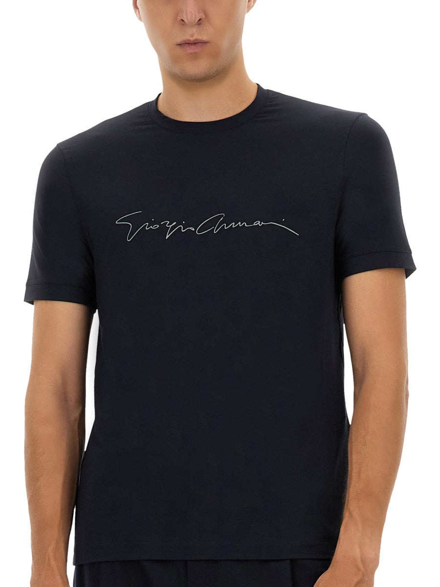 Giorgio Armani Men Signature Logo T-Shirt - 4