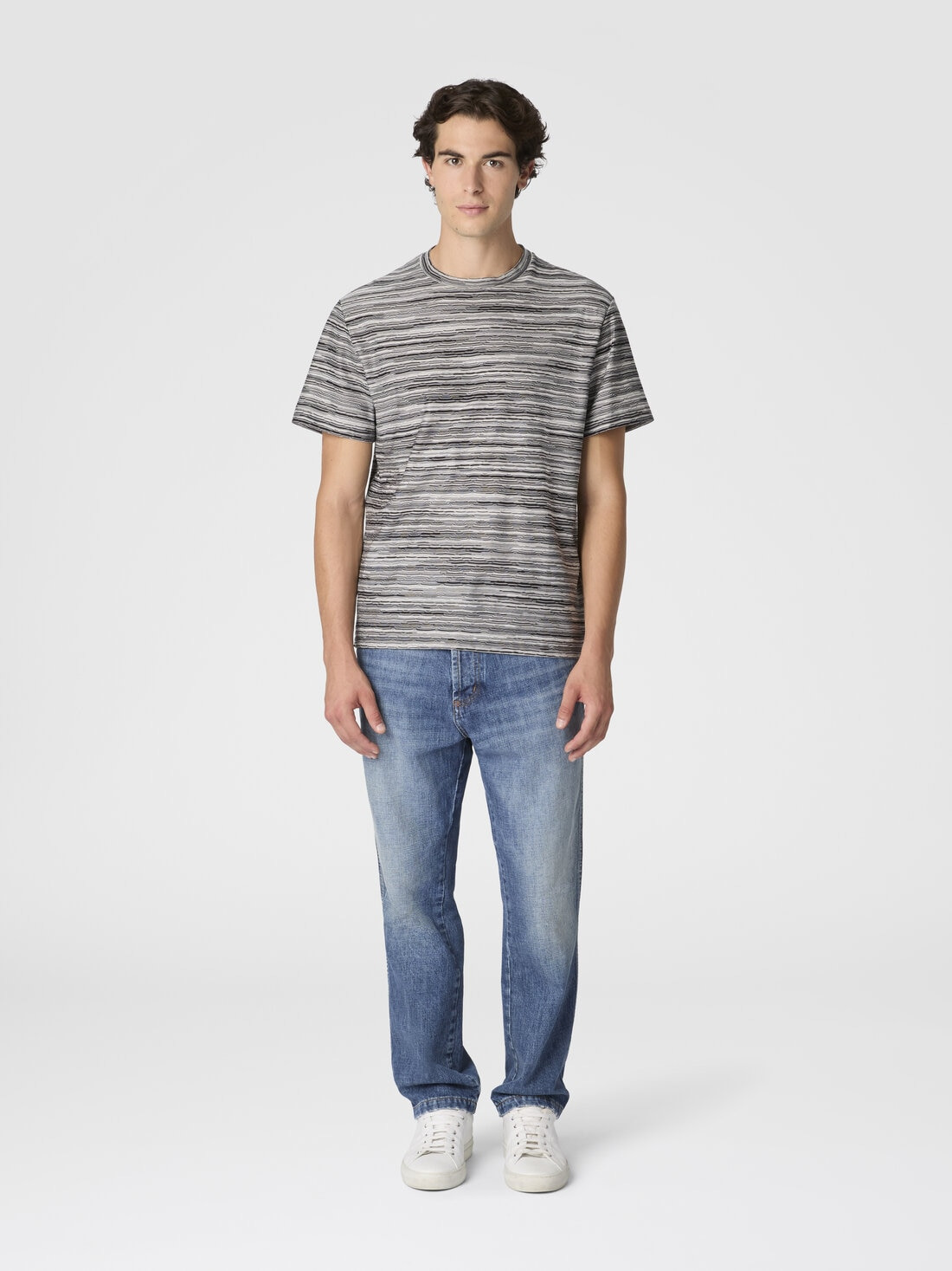 T-Shirt with Flame and Zigzag Pattern - 2