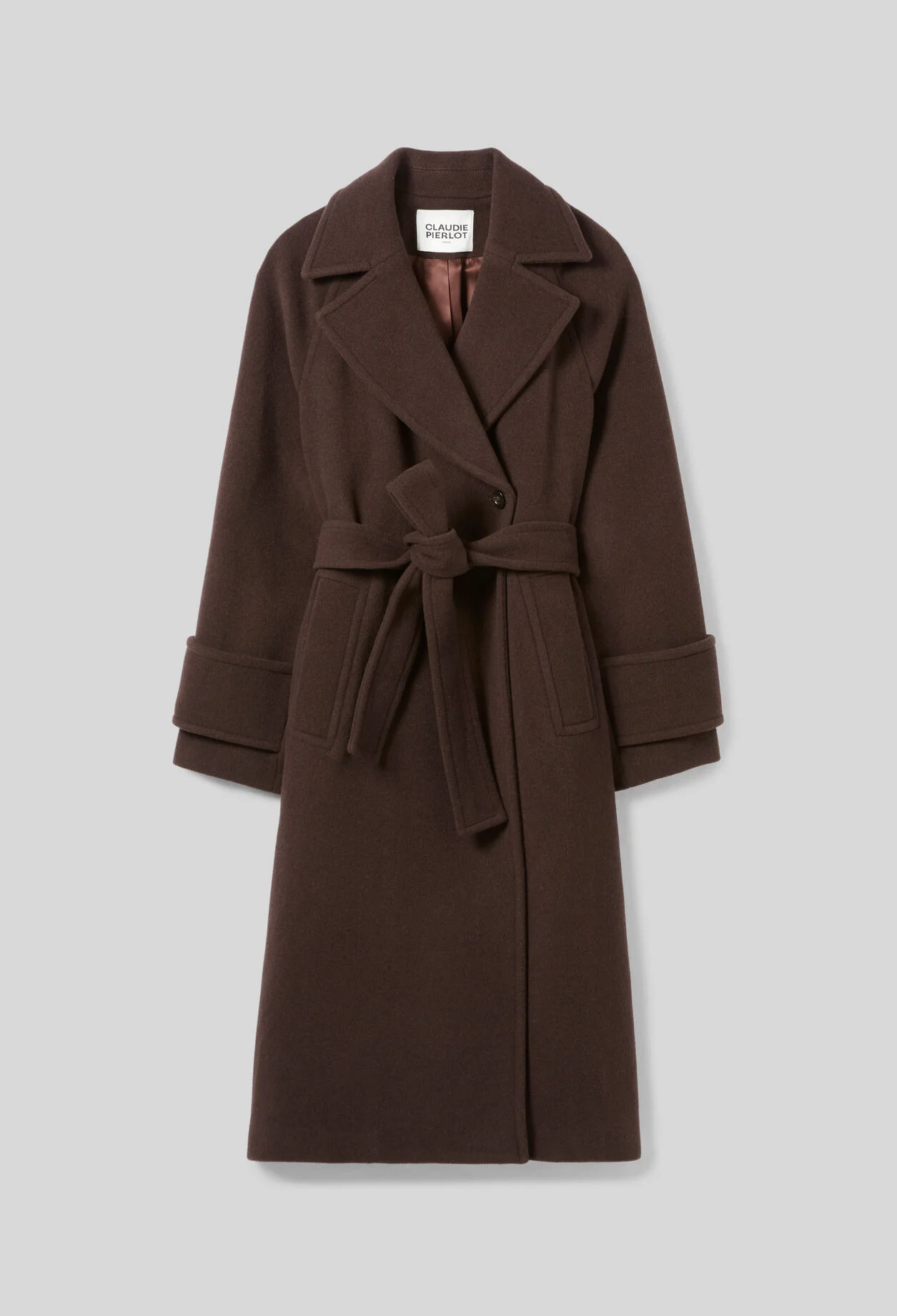 BELTED LONG COAT - 1