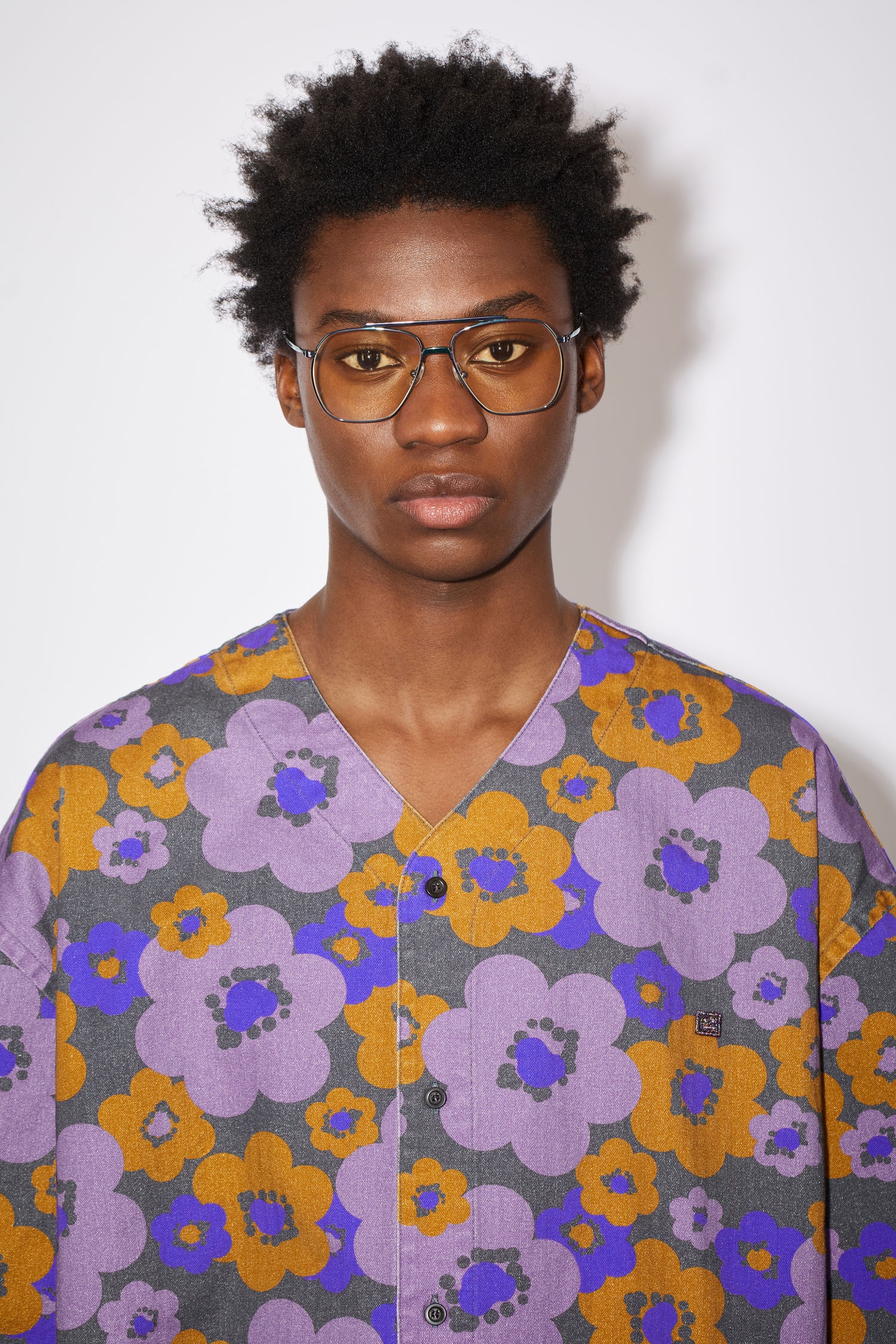Short sleeve shirt - Purple/brown - 5