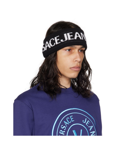 VERSACE JEANS COUTURE Black Logo Headband outlook