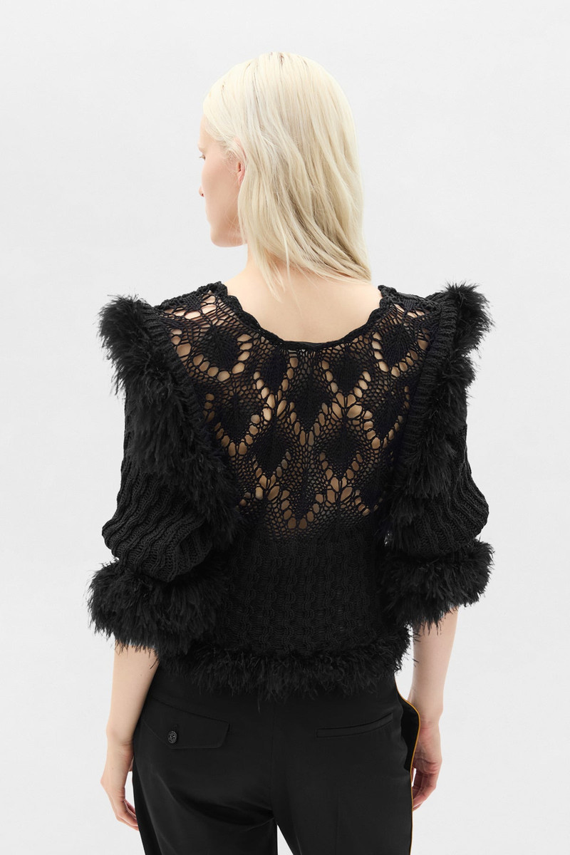Dudu Scallop Neck Fitted Sweater 3