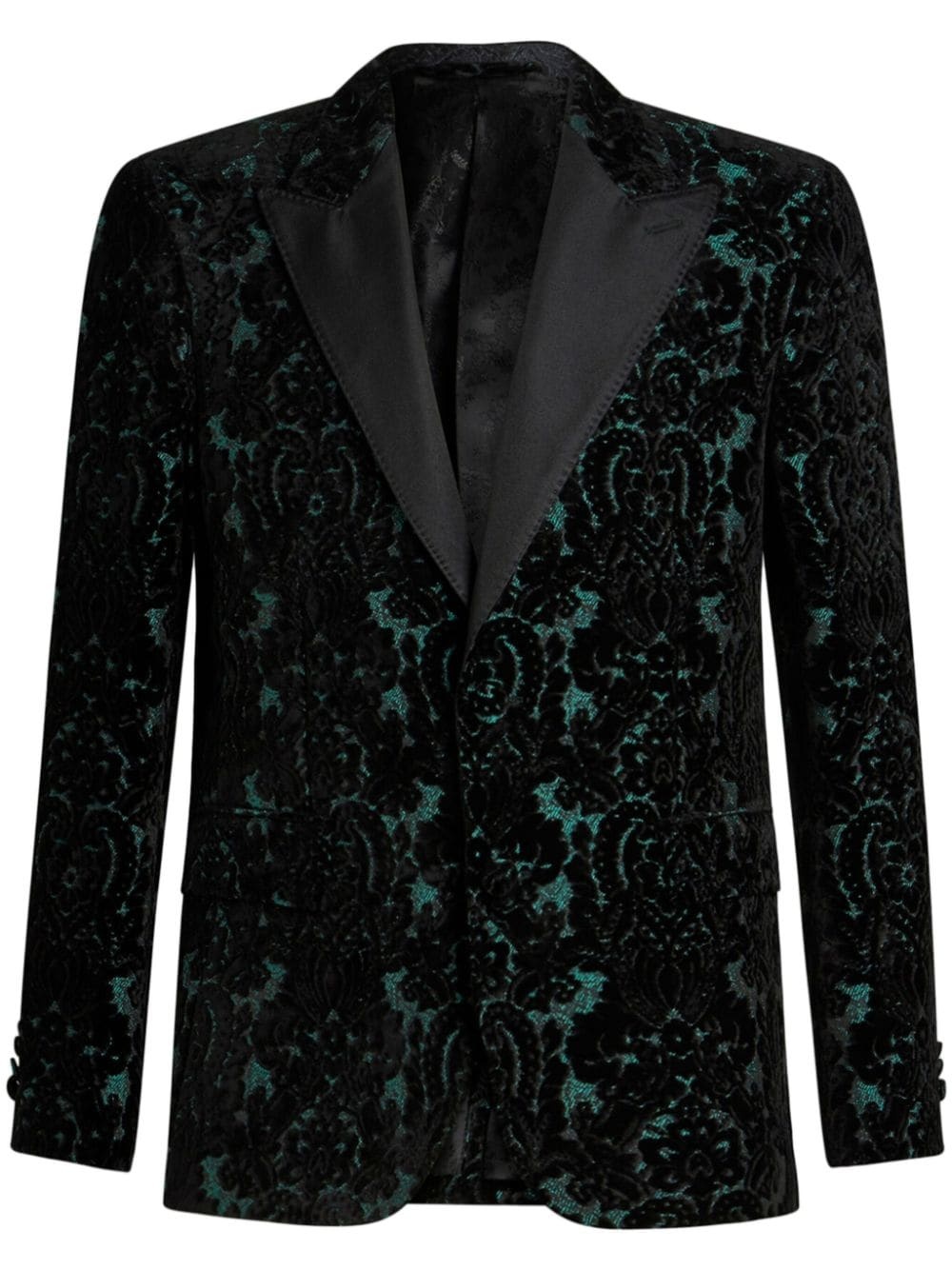 brocade velvet blazer - 1