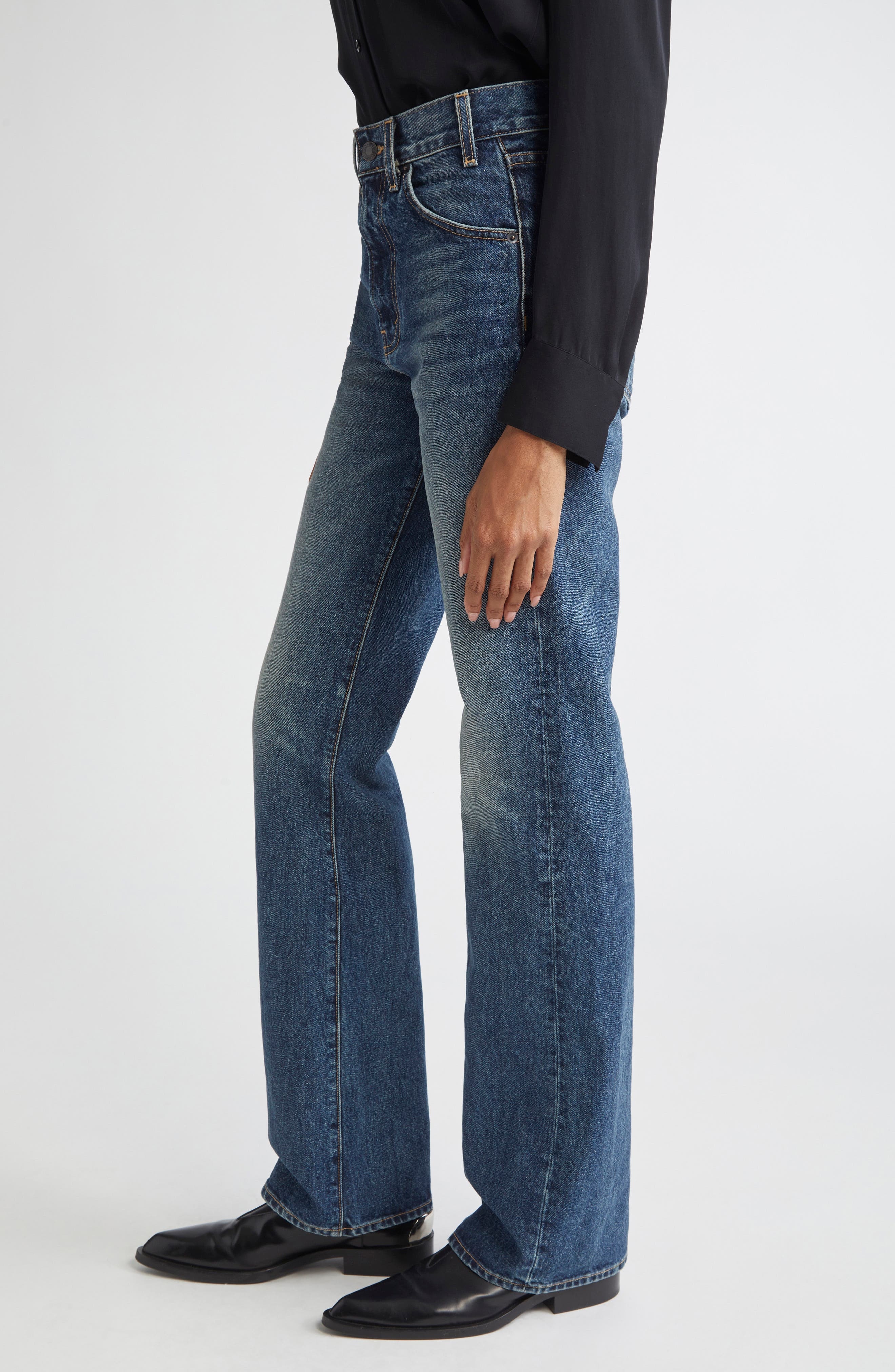 Nili Lotan Joan High Waist Jeans in Simon Wash at Nordstrom - 4
