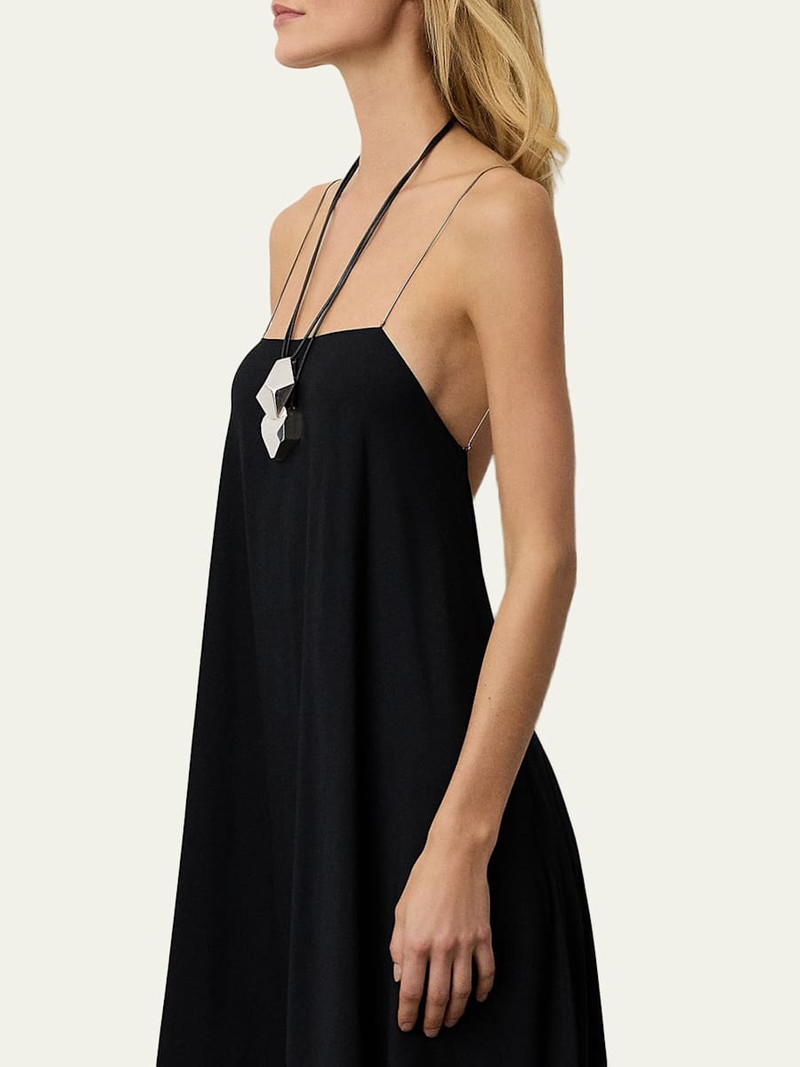 Sleeveless Chain-Strap Backless Gown 4