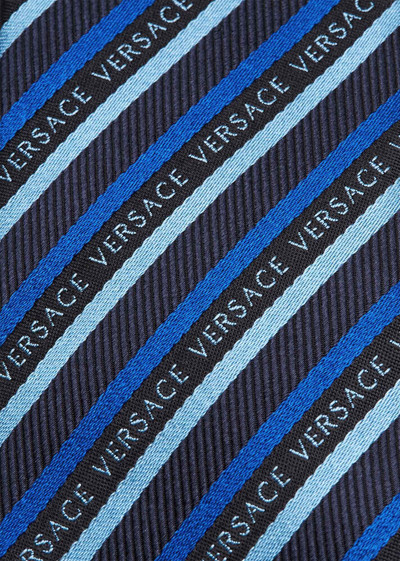 VERSACE Logo Regimental Silk Tie outlook