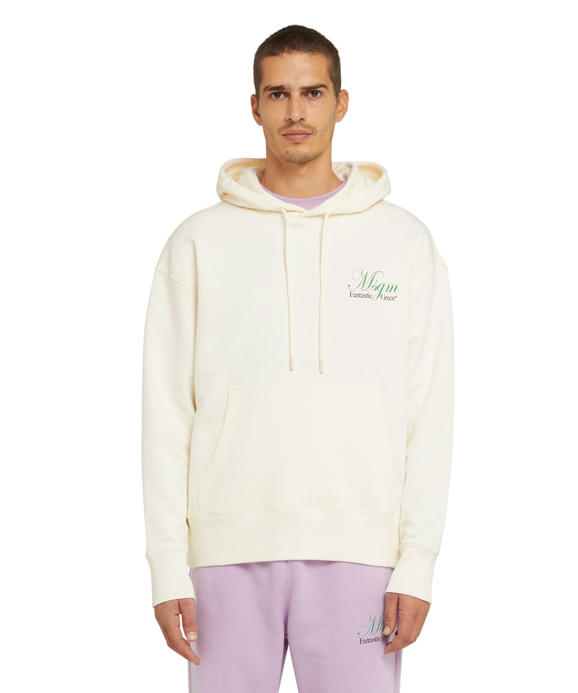 Organic cotton hooded sweatshirt from the MSGM Fantastic Green Capsule - 2